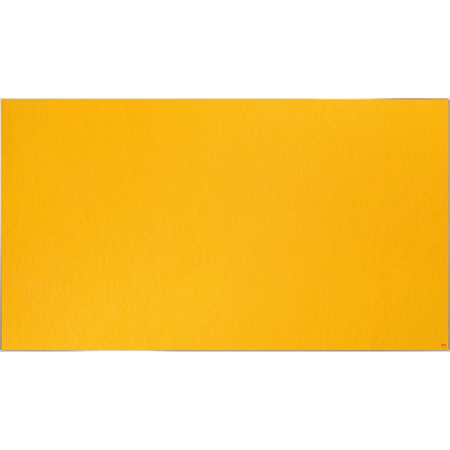 Nobo® Pinnwand Impression Pro Widescreen 188 x 106 cm (B x H) Maße der Oberfläche: 187,5 x 105,2 cm (B x H) Filz Material des Rahmens: Aluminium gelb