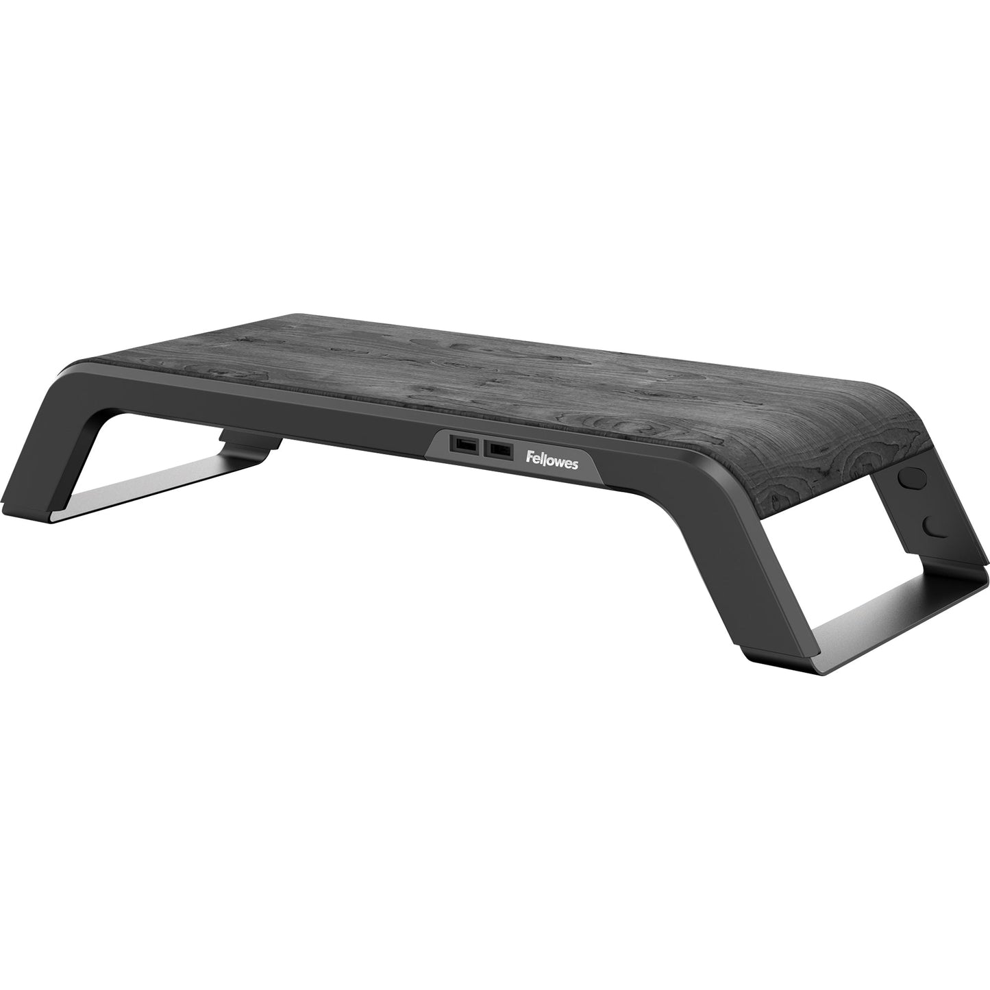 Fellowes® Monitorständer HanaT Series 61,44 x 22,07 cm (B x T) 18kg höhenverstellbar Aluminium/Echtholz schwarz