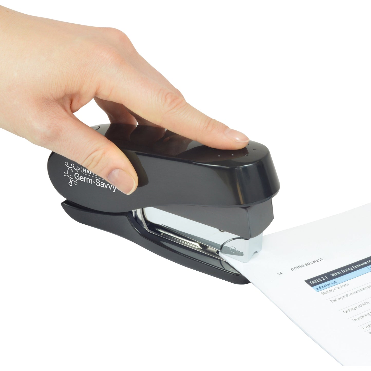 RAPESCO Heftgerät ECO Luna Less Effort 24/6-8, 26/6-8 fest 50 Bl. (80 g/m²) Metall/Kunststoff schwarz