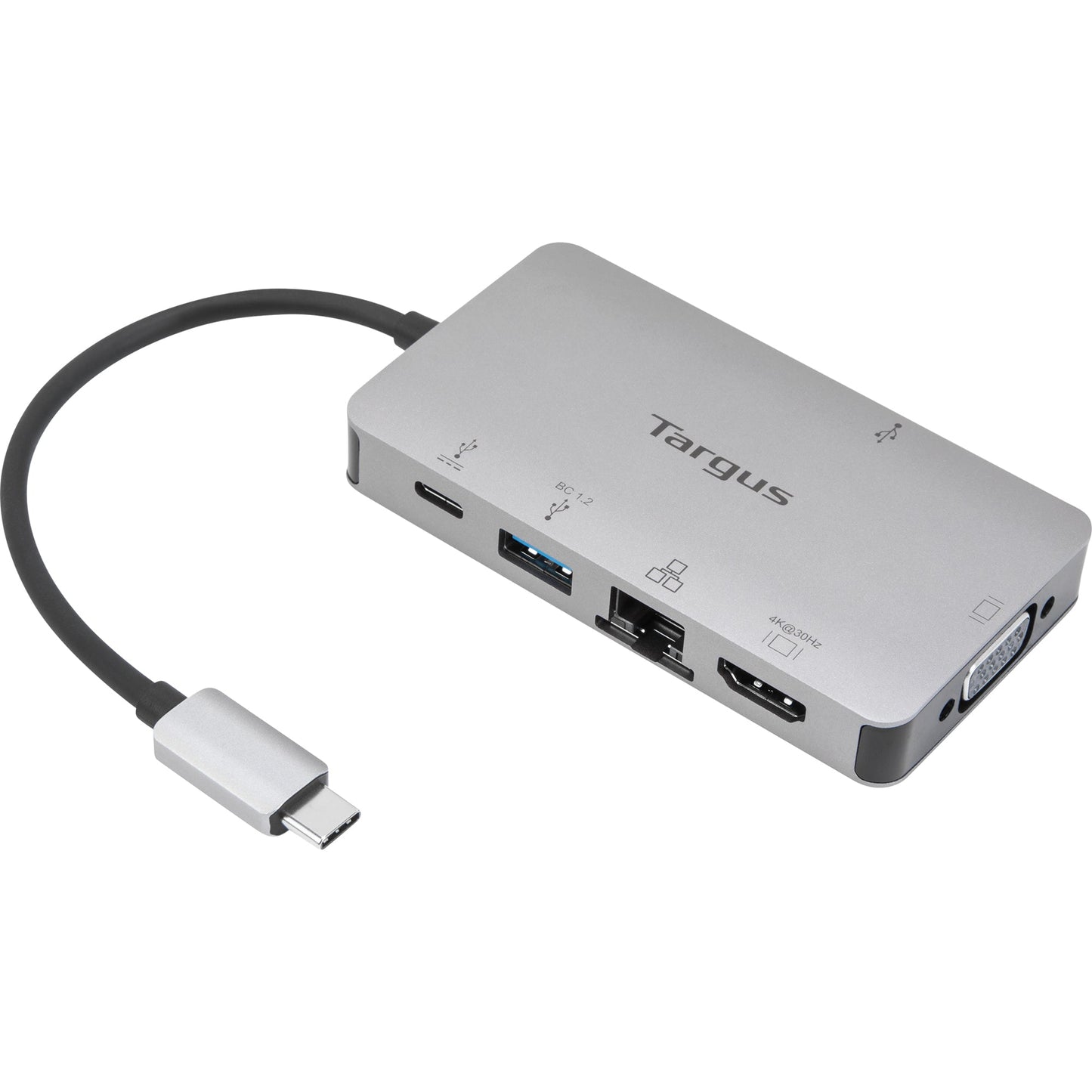 Targus Dockingstation 5,2 x 1,4 x 9,5 cm (B x H x T) Netzbetrieb, USB 1 x USB-C 3.2 Gen 1 (Power Delivery), 1 x USB-A 3.2 Gen 1 (Schnellladefunktion), 1 x USB-A 3.2 Gen 1, 1 x HDMI, 1 x VGA, 1 x RJ-45