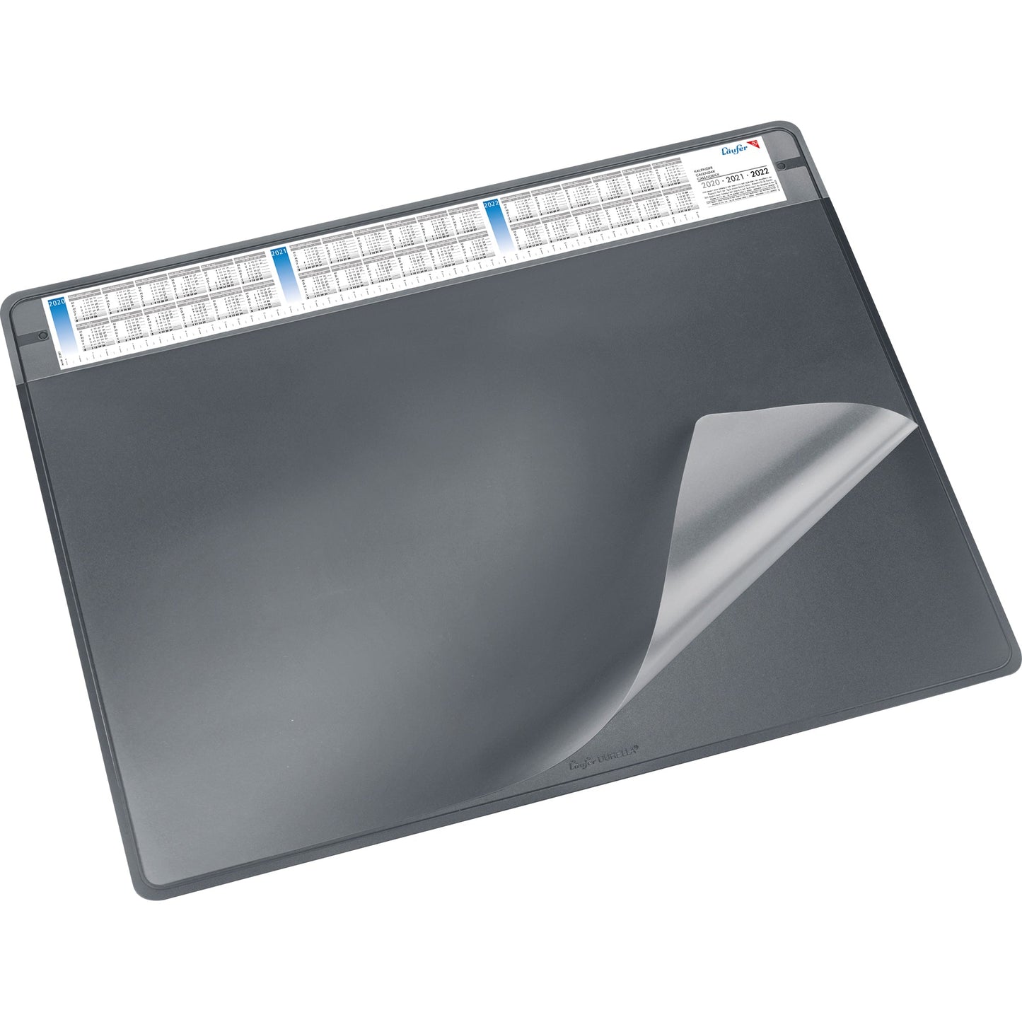 Läufer Schreibunterlage Durella Soft 65 x 50 cm (B x H) mit Kalender 3 Jahre Kunststoff schwarz