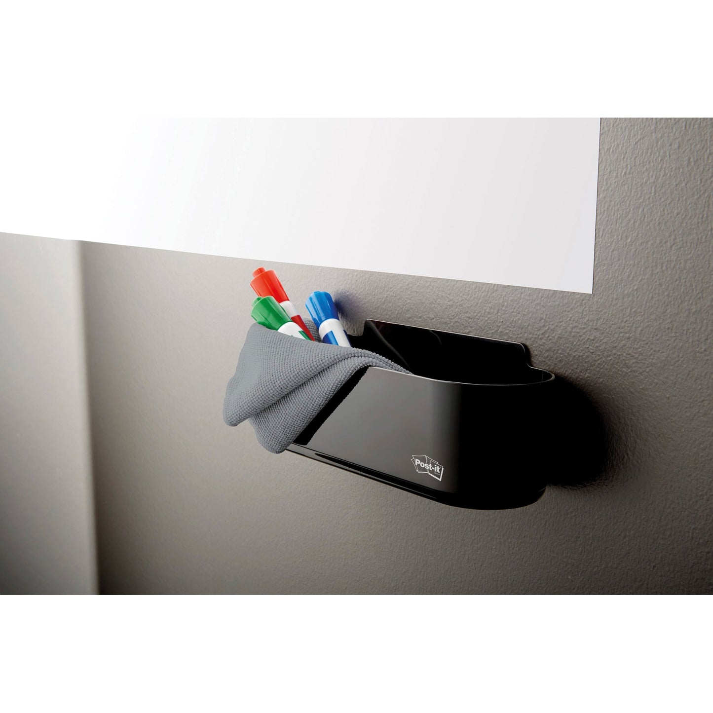 Post-it® Tafelschreiberhalter Dry Erase inkl. 4 CommandT Klebestreifen schwarz