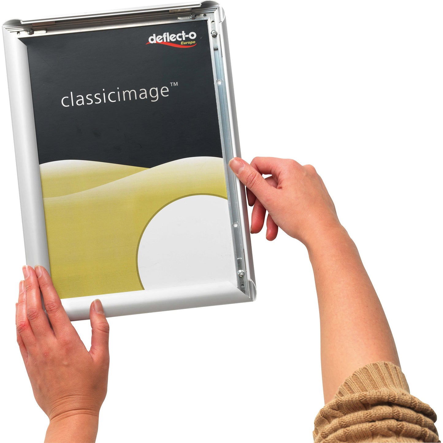 Deflecto® Bilderwechselrahmen 32,6, x 45 x 1,5 cm (B x H x T) DIN A3 Aluminium, eloxiert alu