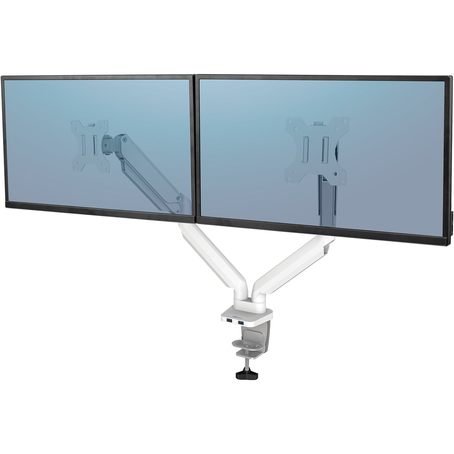 Fellowes® Monitorschwenkarm Platinum Series 85,09 x 39,37 x 15,24 cm (B x H x T) 2 x 8kg Aluminium/ABS Kunststoff weiß