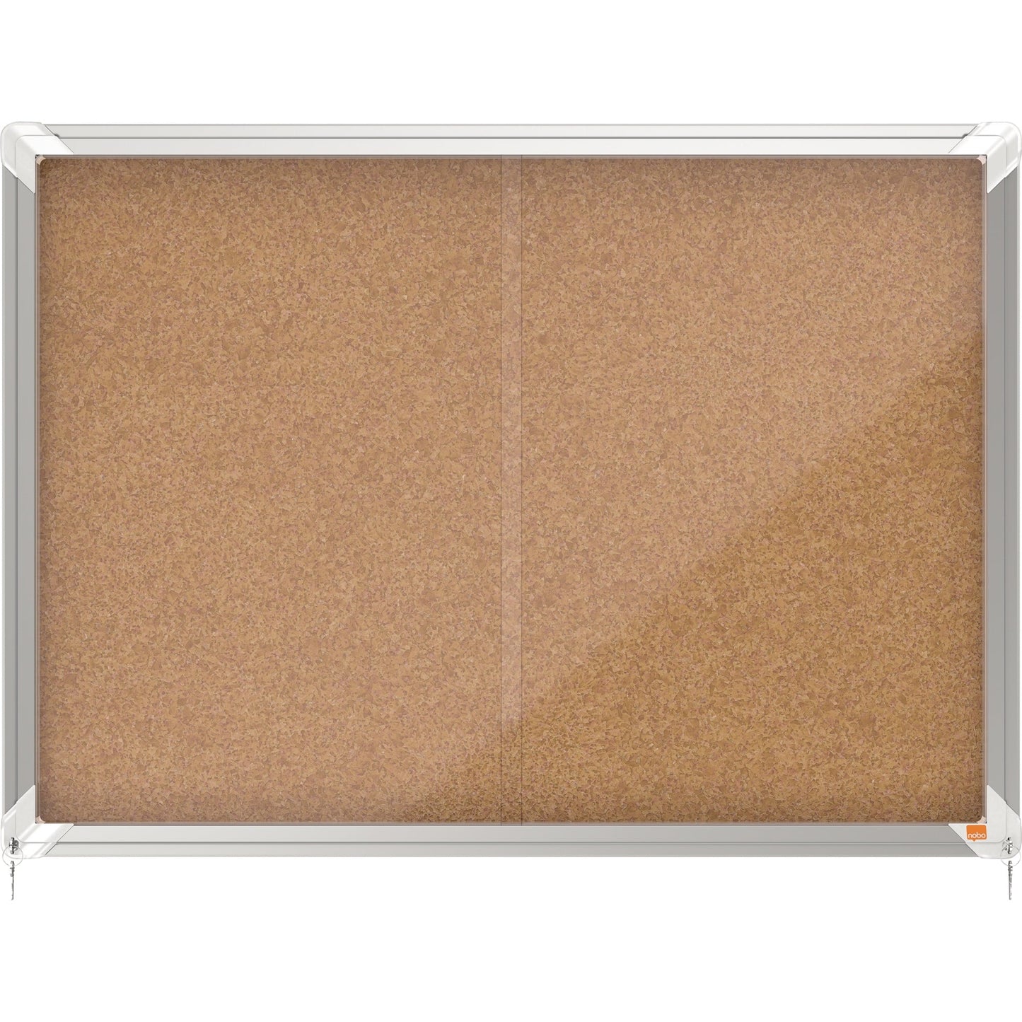 Nobo® Schaukasten Premium Plus Innenbereich 92,2 x 66,5 x 6,3 cm (B x H x T) 8 x DIN A4 mit Schloss Aluminium silber