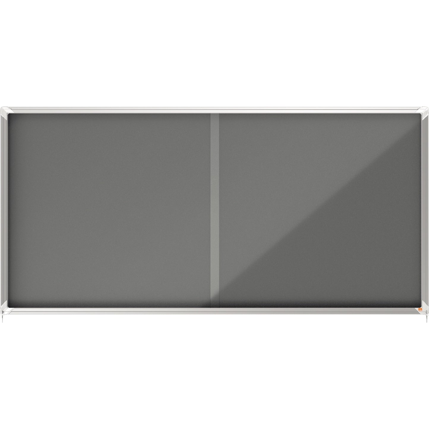 Nobo® Schaukasten Premium Plus Innenbereich 199,7 x 96,7 x 6,3 cm (B x H x T) 27 x DIN A4 mit Schloss Aluminium silber