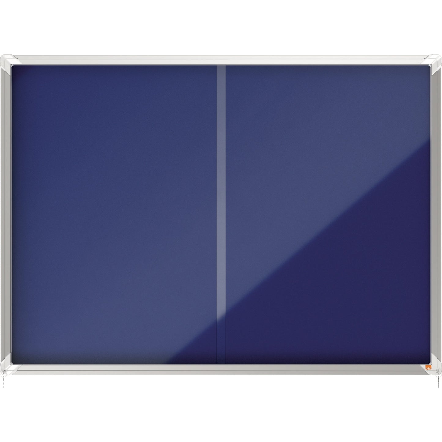 Nobo® Schaukasten Premium Plus Innenbereich 135,2 x 96,7 x 6,3 cm (B x H x T) 18 x DIN A4 mit Schloss Aluminium silber