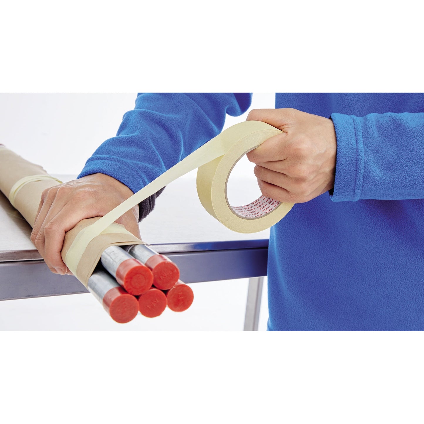 NOPI® Kreppband Innenbereich 35 mm x 50 m (B x L) Naturkautschuk beige