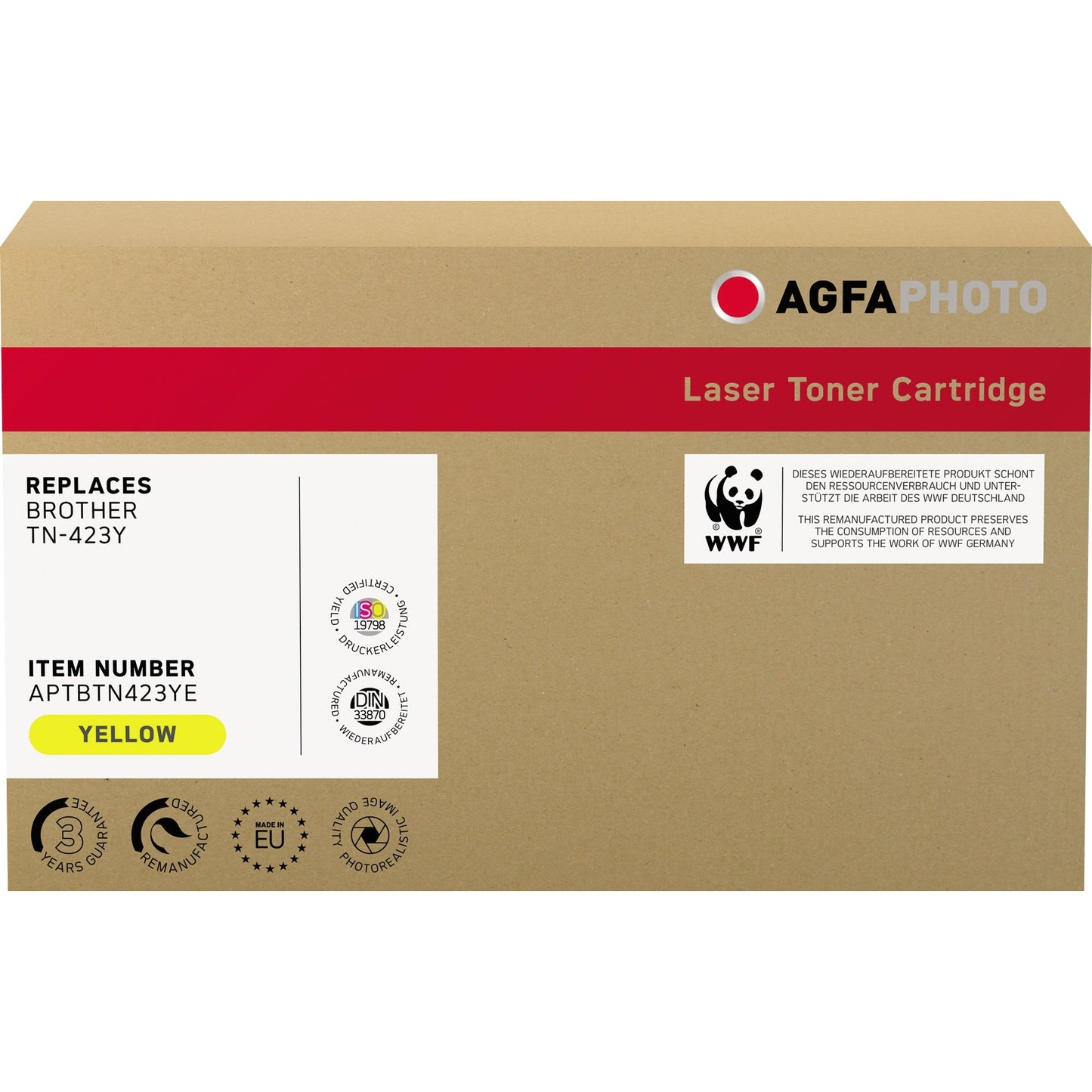 AgfaPhoto Toner kein Originalzubehör Kompatibel mit: Brother TN-423Y ca. 4.000 Seiten gelb