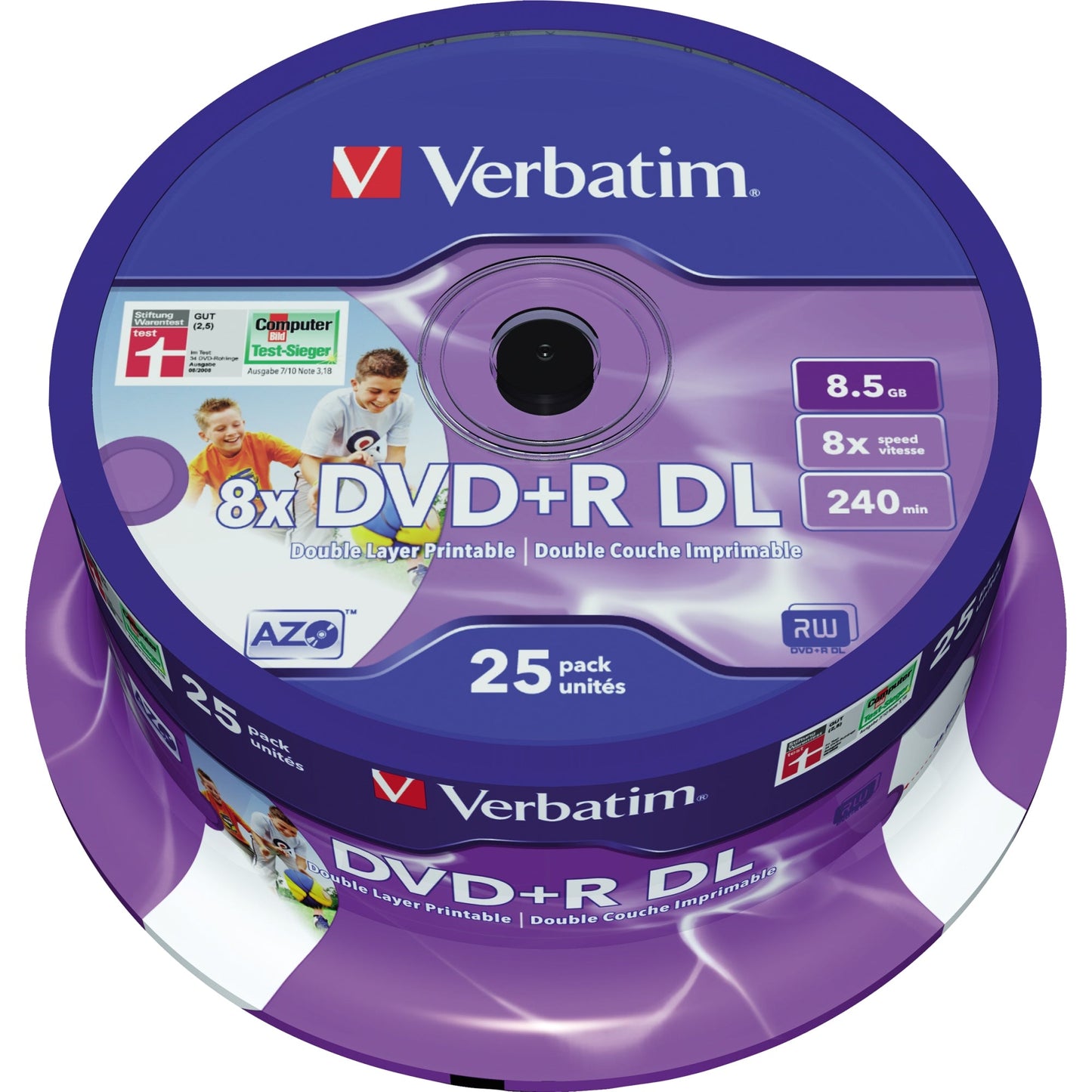 Verbatim DVD+R DL 240min 8,5Gbyte 8x 25 St./Pack.