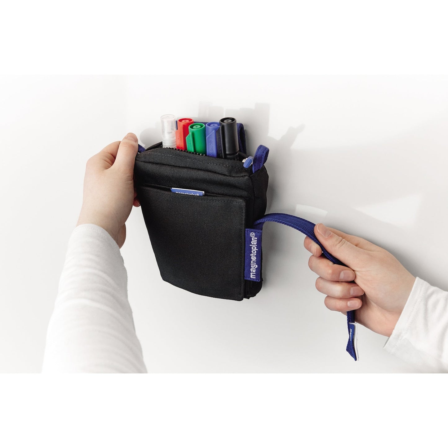 magnetoplan® Moderationstasche Action Holster 15 x 19 x 4,5 cm (B x H x T) 8 Teile Polyester schwarz