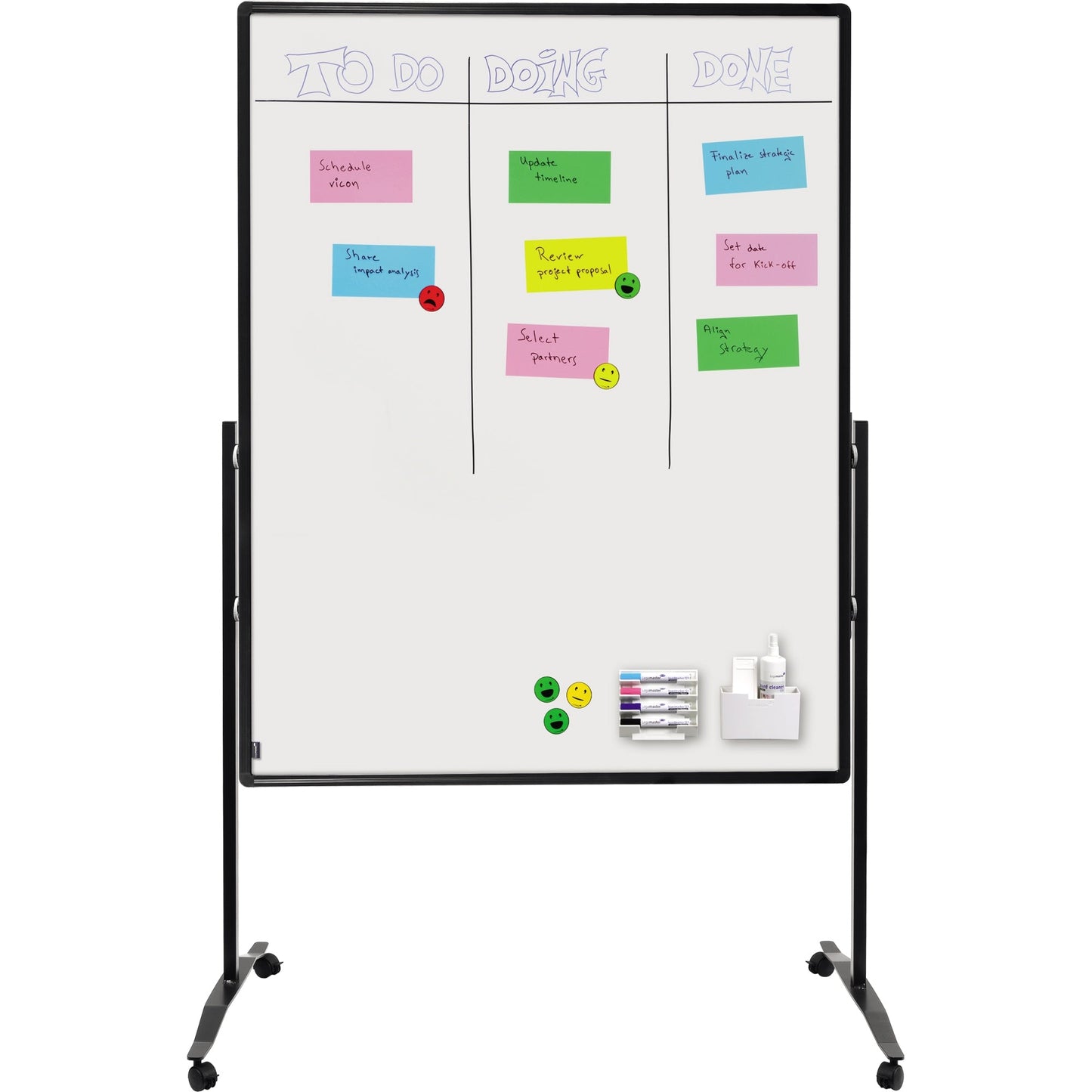 Legamaster Whiteboard PREMIUM PLUS Maße der Oberfläche: 120 x 150 cm (B x H) Tafel magnethaftend beidseitig beschreibbar inkl. Flipcharthaken Stahl emailliert weiß