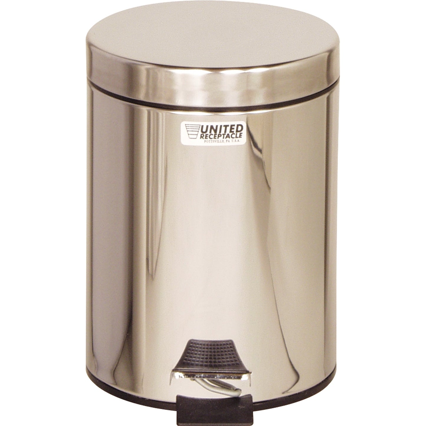 Rubbermaid Tretabfalleimer Small Pedal Bins 20,32 x 29,21 cm (Ø x H) 5,6l Stahl edelstahl
