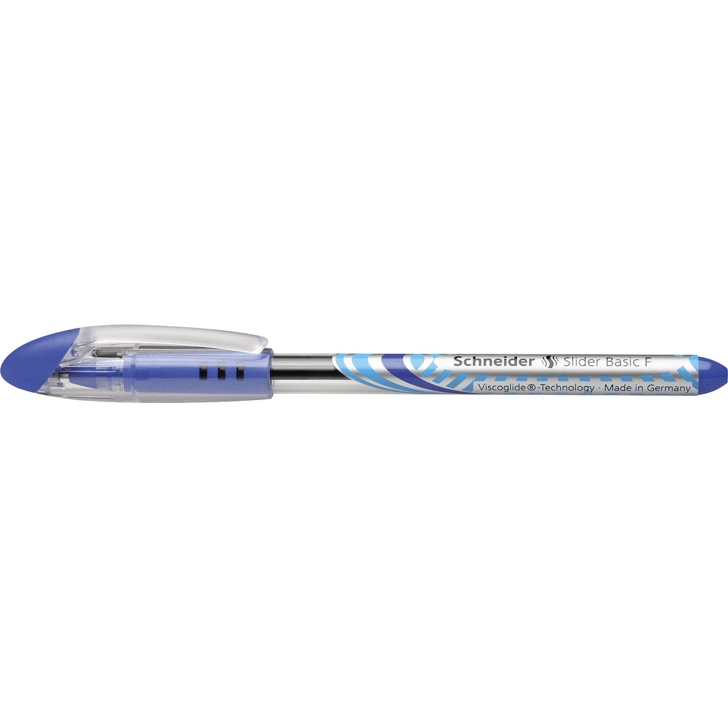 Schneider Kugelschreiber Slider Basic 0,35mm blau Mine nicht auswechselbar dokumentenecht Schaftfarbe: transparent