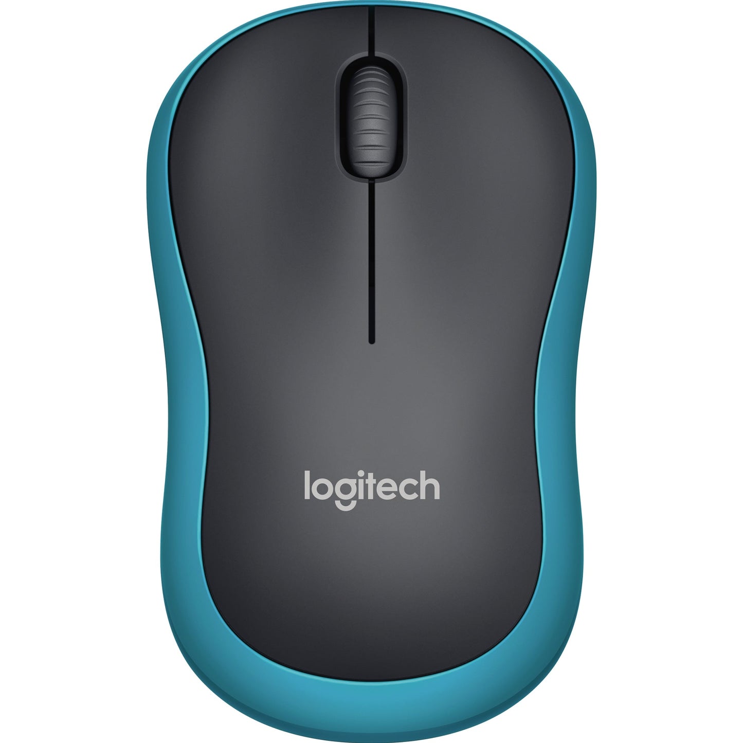 Logitech Optische PC Maus M185 Links- und Rechtshänder nicht ergonomisch USB-A bis 10m Batterie inkl. Nano-USB-Empfänger schwarz/blau