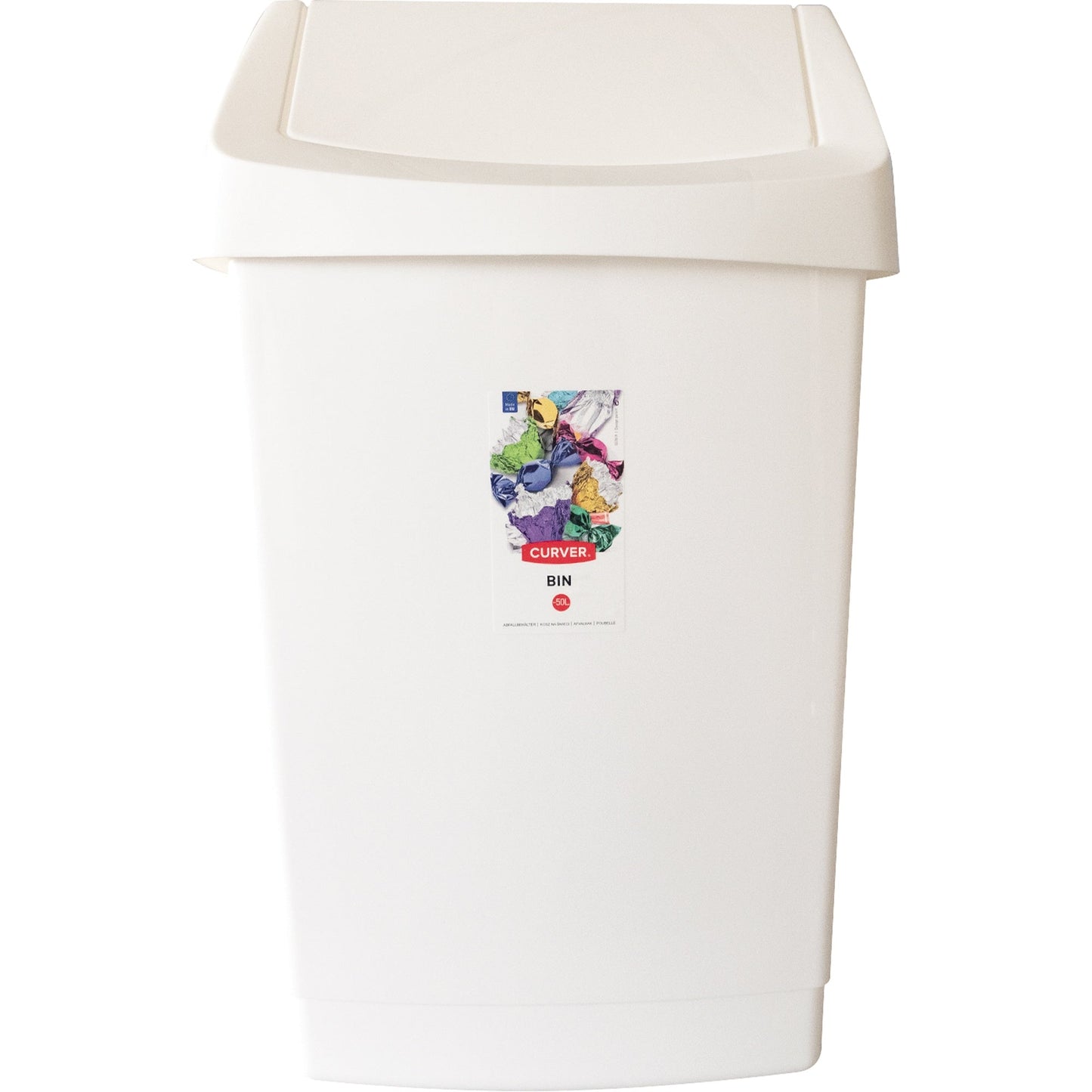 Curver Abfalleimer Click-It 50l Polypropylen weiß 1 Sortierfach