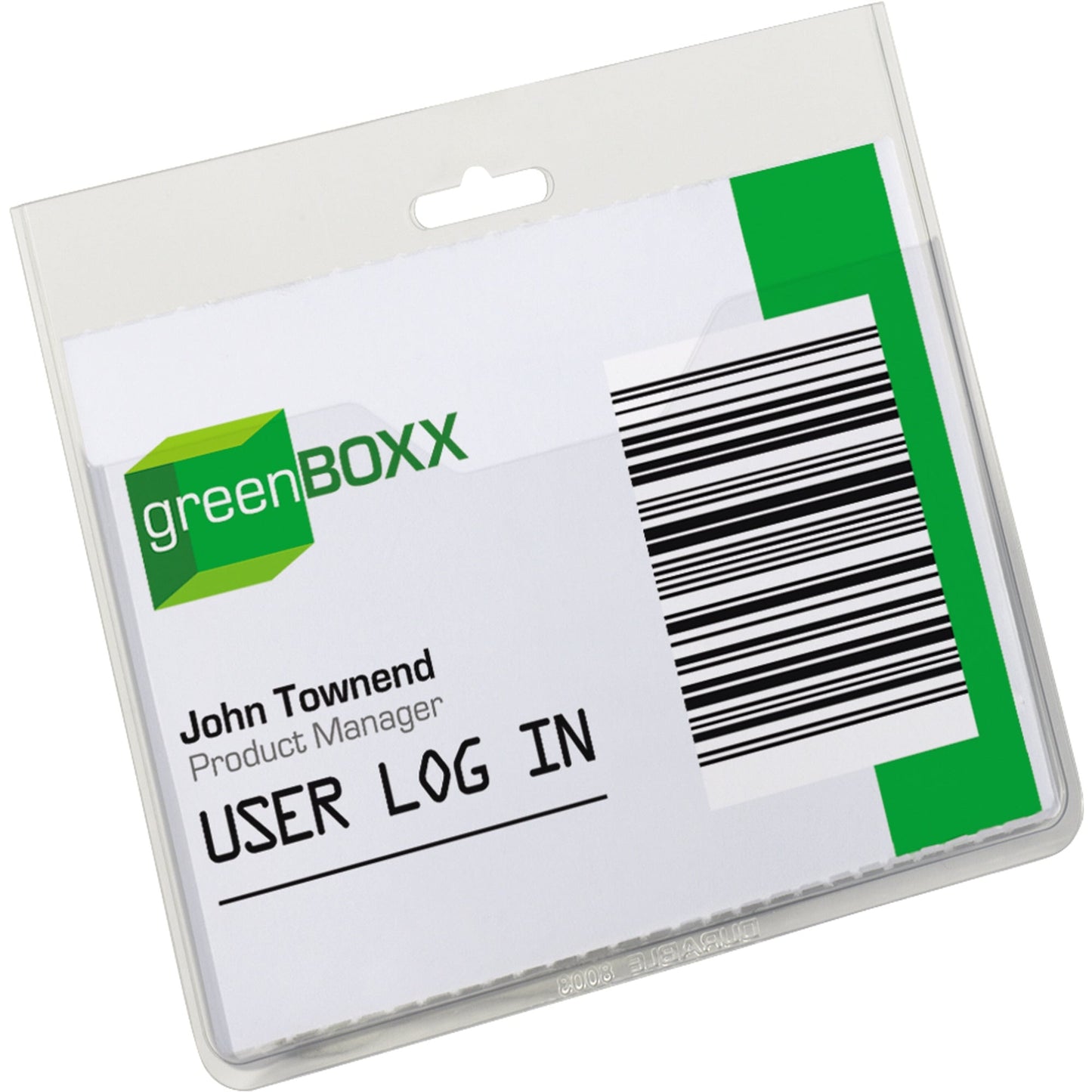 DURABLE Namensschild 90 x 60 mm (B x H) kombinierbar mit Kette, Clip, Textilband, Jojo transparent 20 St./Pack.