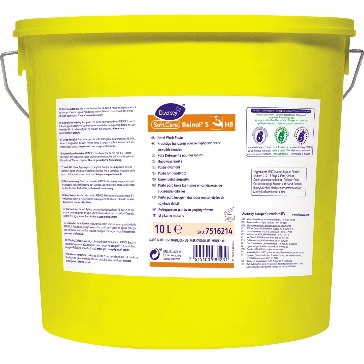 Reinol Handwaschpaste S parfümiert Eimer Kunststoff 10l