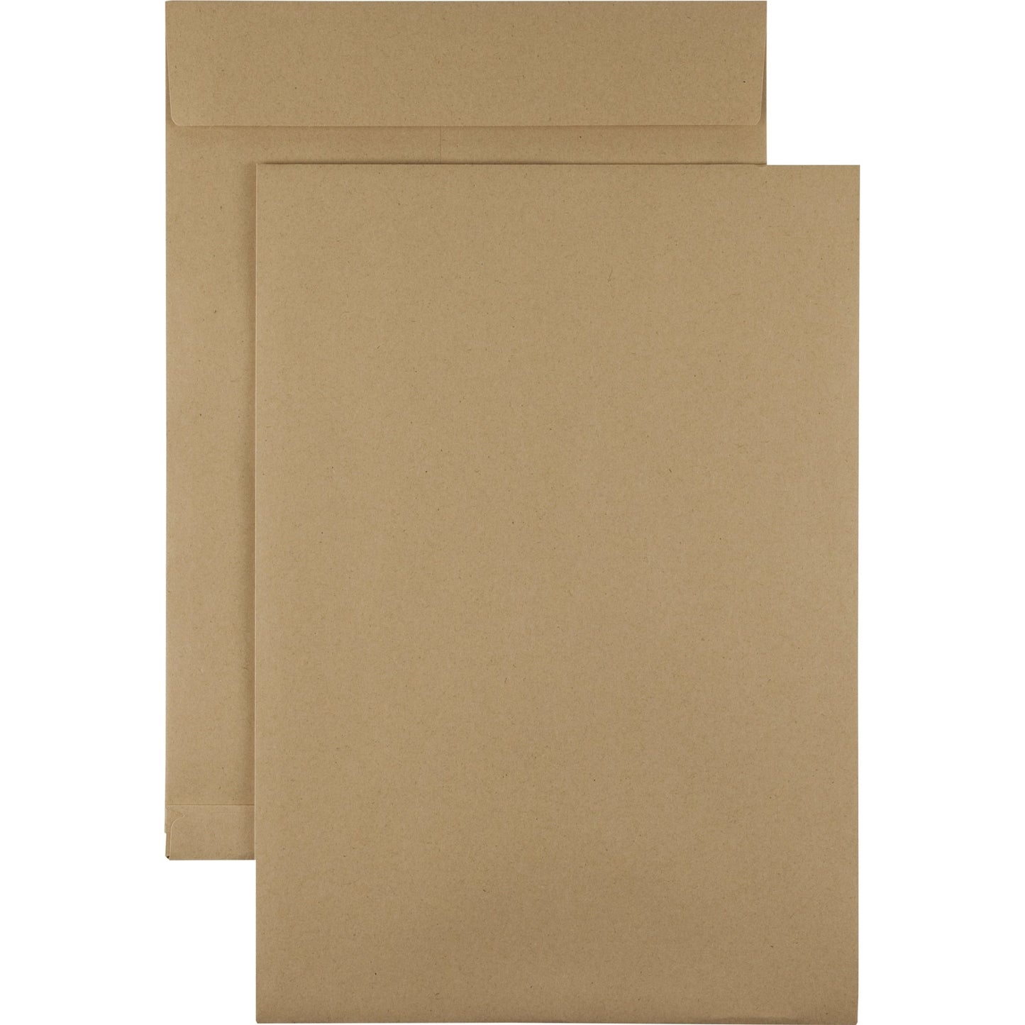 Faltentasche DIN C4 229 x 324 mm (B x H) ohne Fenster 130g/m² mit Haftklebung Natronpapier natronbraun 250 St./Pack.