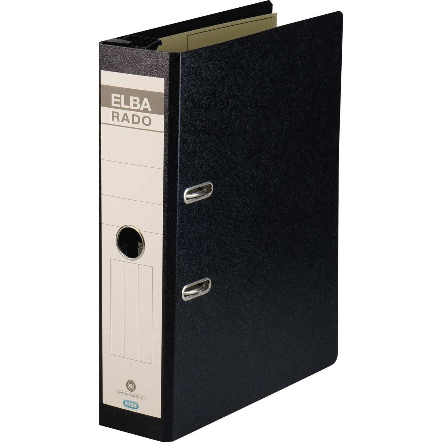 ELBA Hängeordner rado 75mm DIN A4 Rückenschild: geklebt Hebelmechanik Hartpappe schwarz
