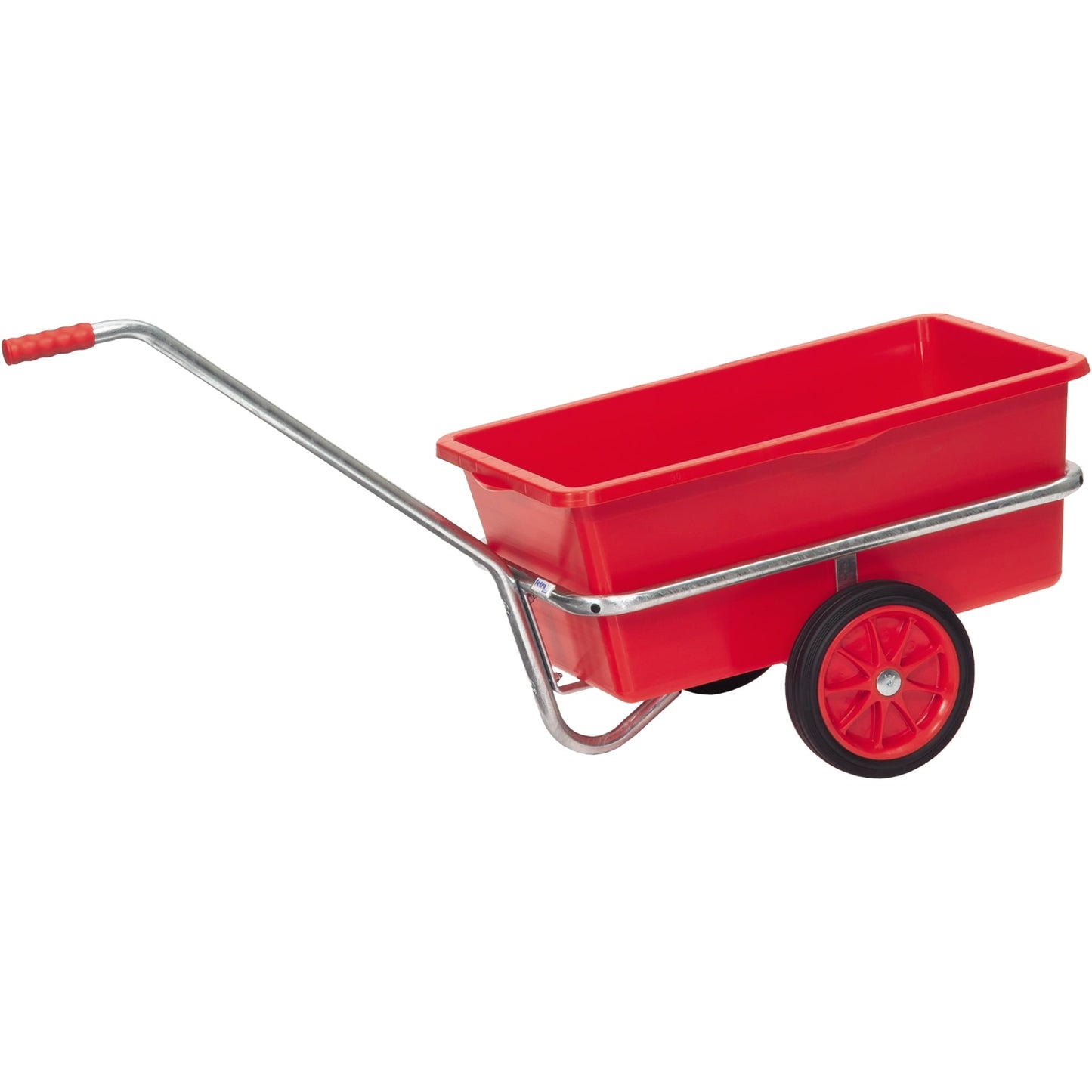 Fetra Handwagen 59,6 x 77,4 x 140,1 cm (B x H x T) 200kg Stahl, feuerverzinkt/Kunststoff rot/silber