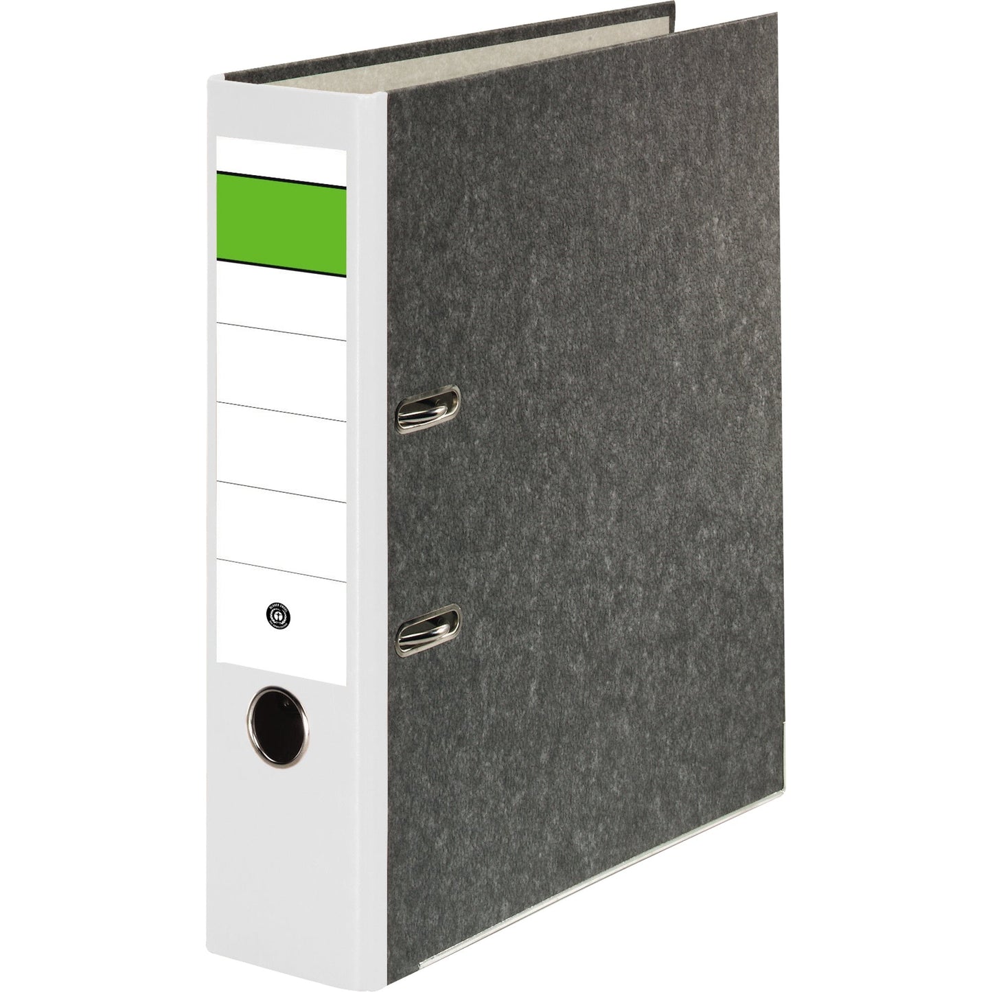 Ordner 80mm DIN A4 Rückenschild: geklebt mit Schlitzen Werkstoff: Pappe Material außen: Papier Material innen: Papier weiß