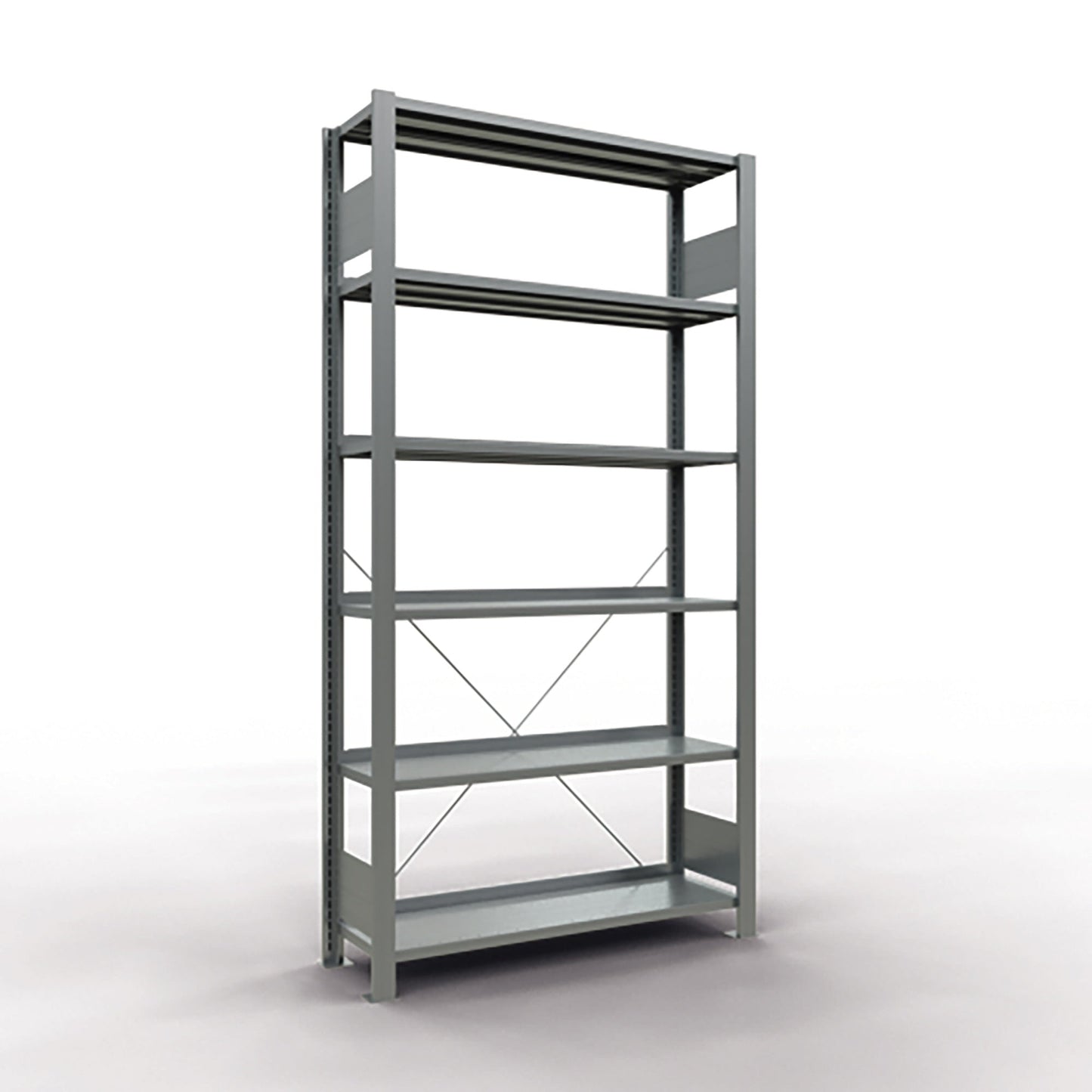 SCHULTE Grundregal MULTIplus85 1.000 x 2.000 x 300 mm (B x H x T) 6 Fachböden 85kg inkl. Abdeckkappen, Klemmfüße Stahl