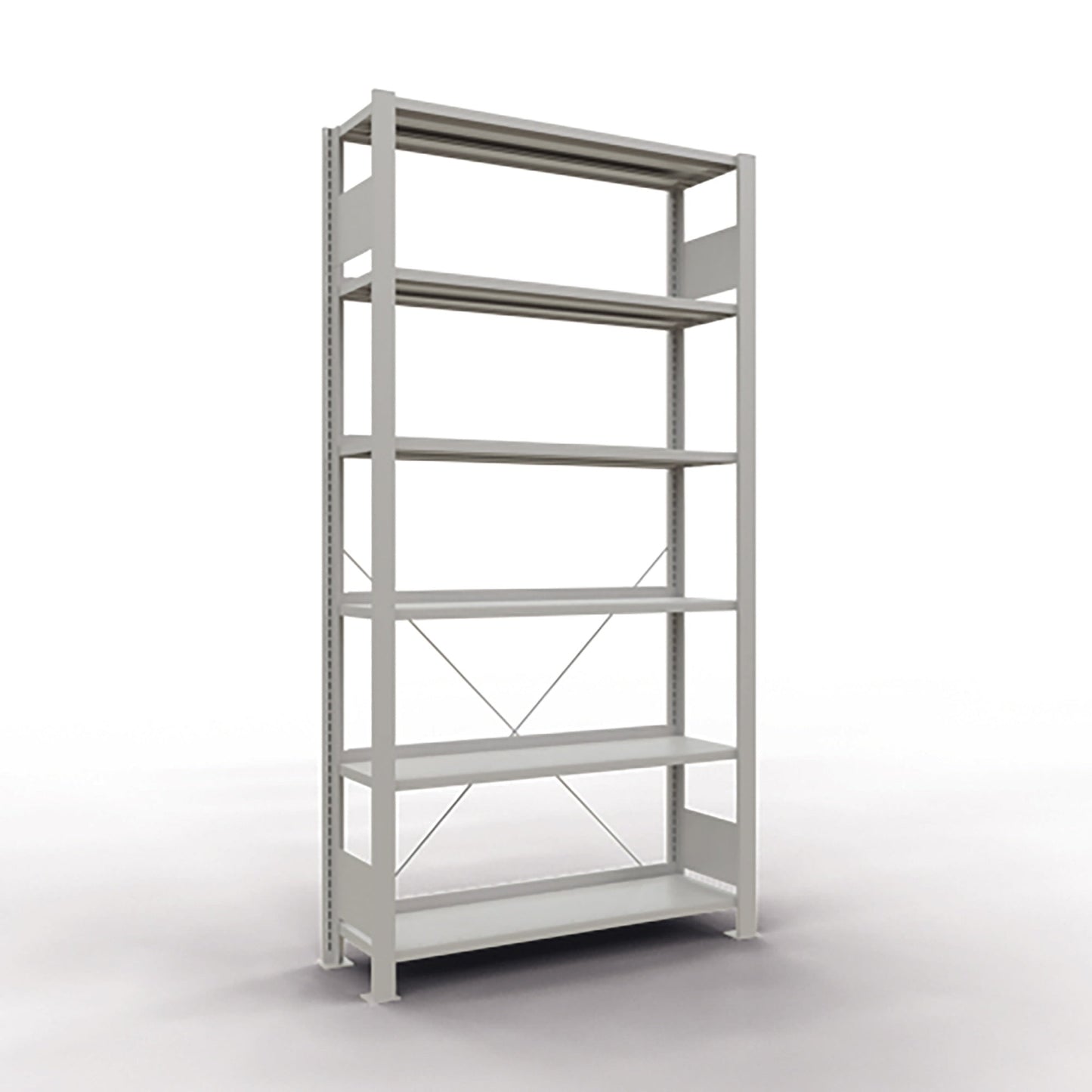 SCHULTE Grundregal MULTIplus85 1.000 x 2.000 x 300 mm (B x H x T) 6 Fachböden 85kg inkl. Abdeckkappen, Klemmfüße Stahl
