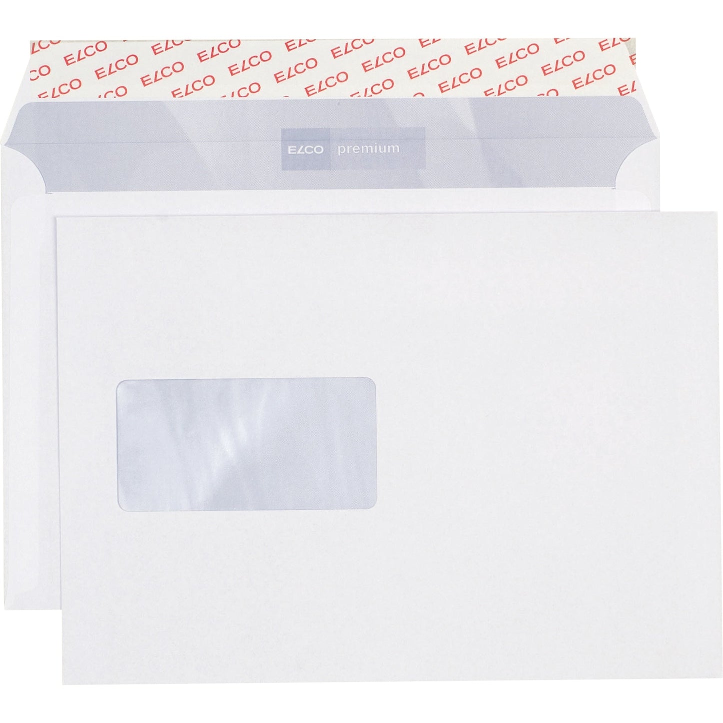 ELCO Versandtasche Premium DIN C5 229 x 162 mm (B x H) mit Haftklebung mit Fenster 80g/m² hochweiß 500 St./Pack.