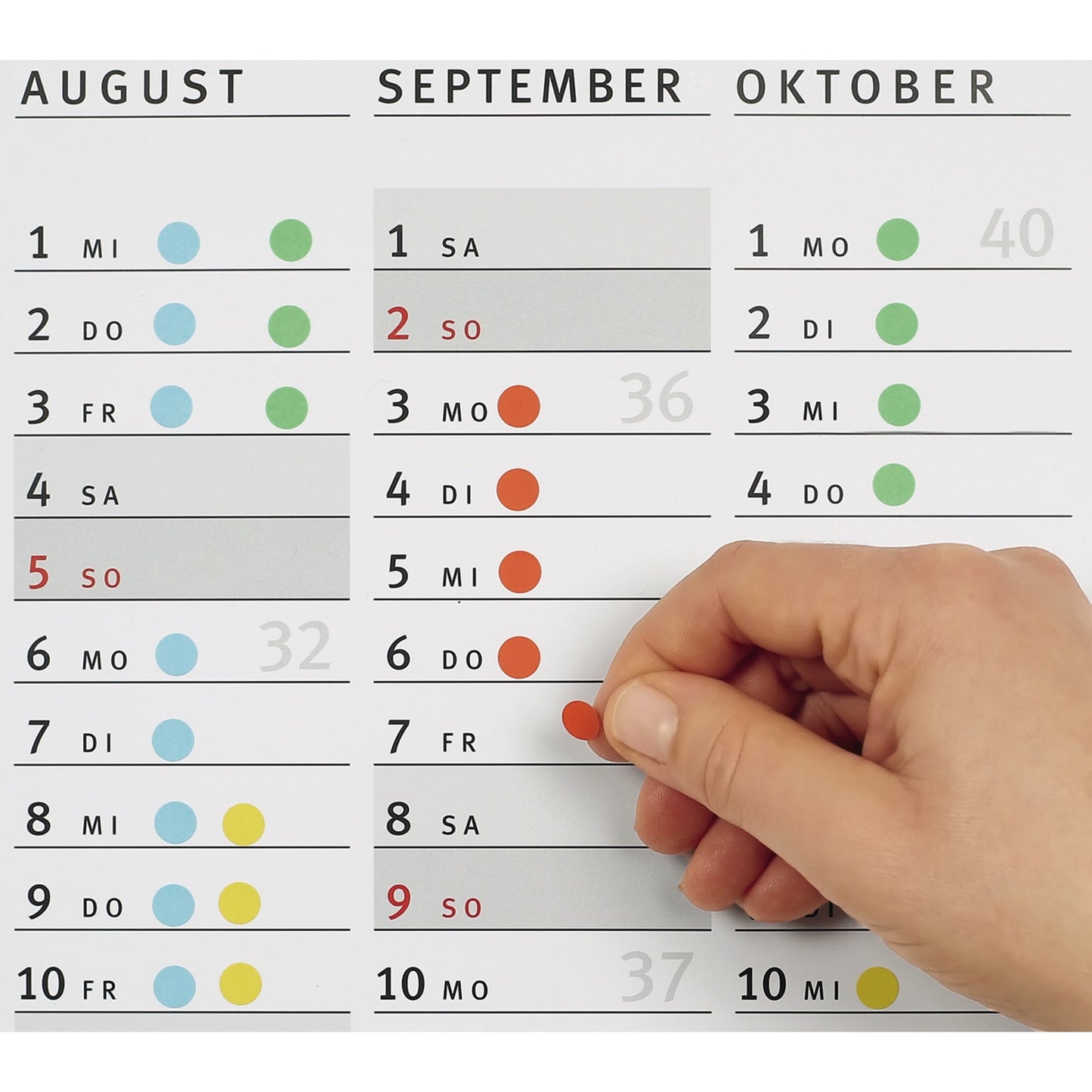 HERMA Markierungspunkt 8mm Papier gelb 5.632 Etik./Pack.