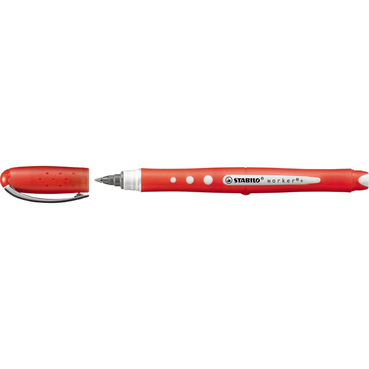 STABILO® Tintenroller worker®+ colorful 0,5mm rot Rundspitze nicht dokumentenecht