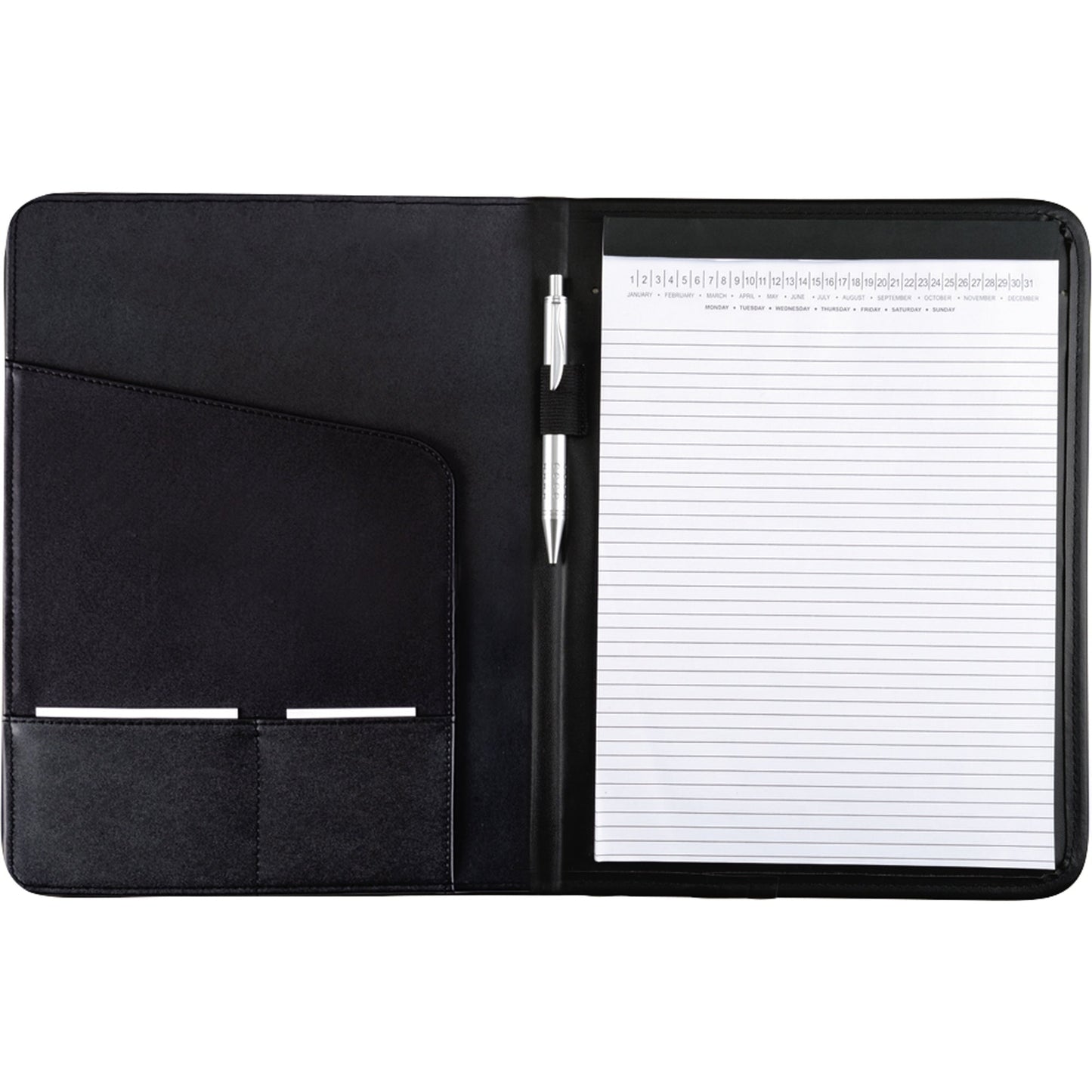 Alassio® Schreibmappe SAVONA 24 x 31 x 1,5 cm (B x H x T) Kunstleder schwarz