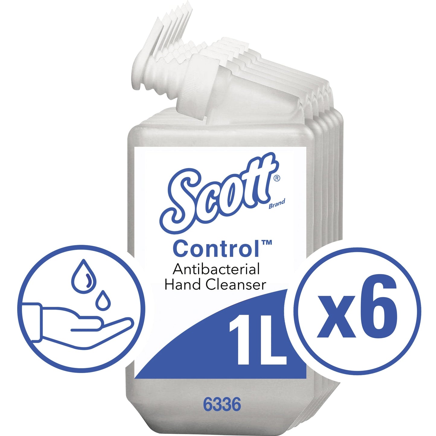 Scott® Flüssigseife ControlT neutral antibakteriell pH-Wert: 6 Ausführung des Behälters: Kartusche Material des Behälters: Kunststoff 1l