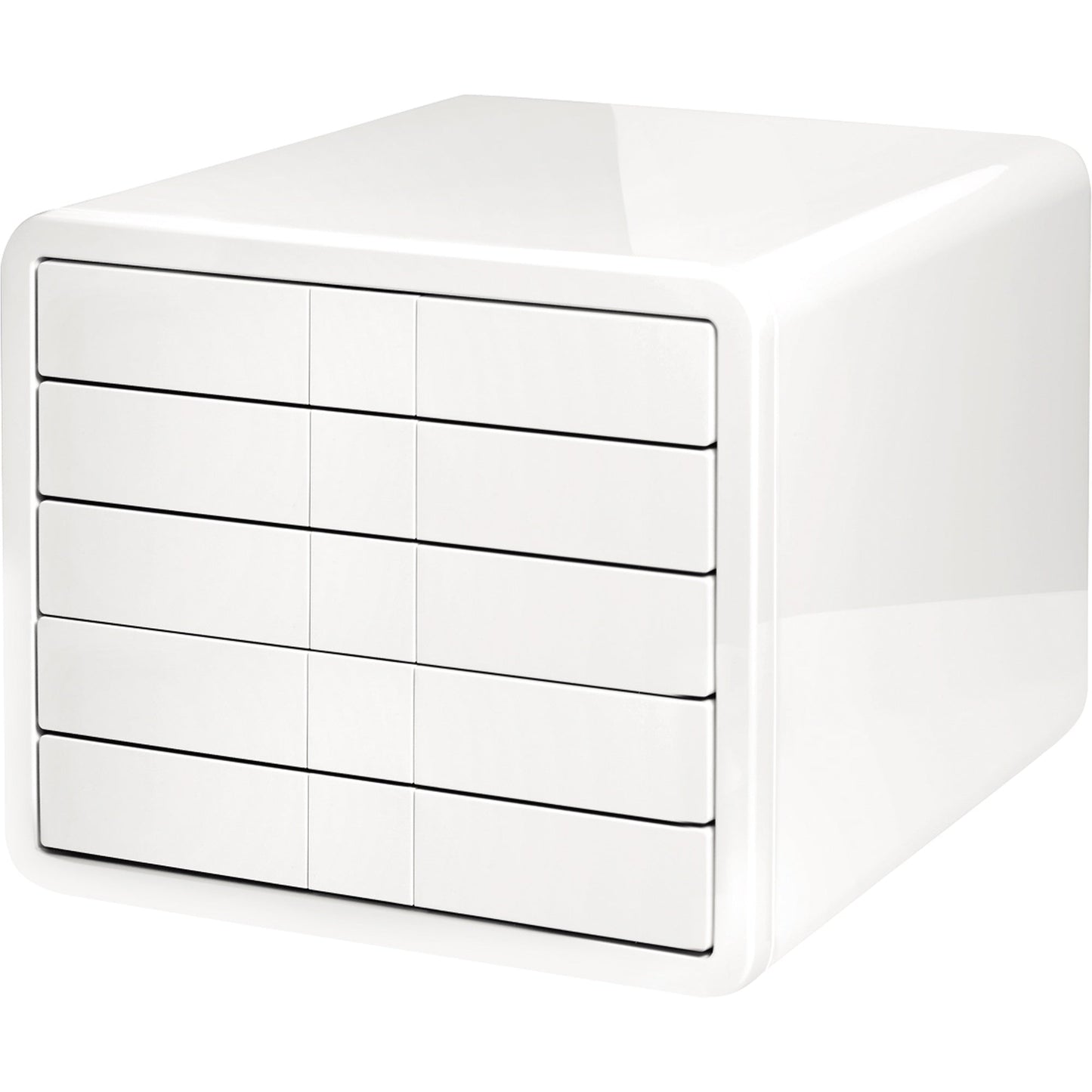 HAN Schubladenbox i-Box 5 Schubladen DIN A4, DIN C4 ABS Kunststoff Gehäusefarbe: weiß Farbe der Schublade: weiß