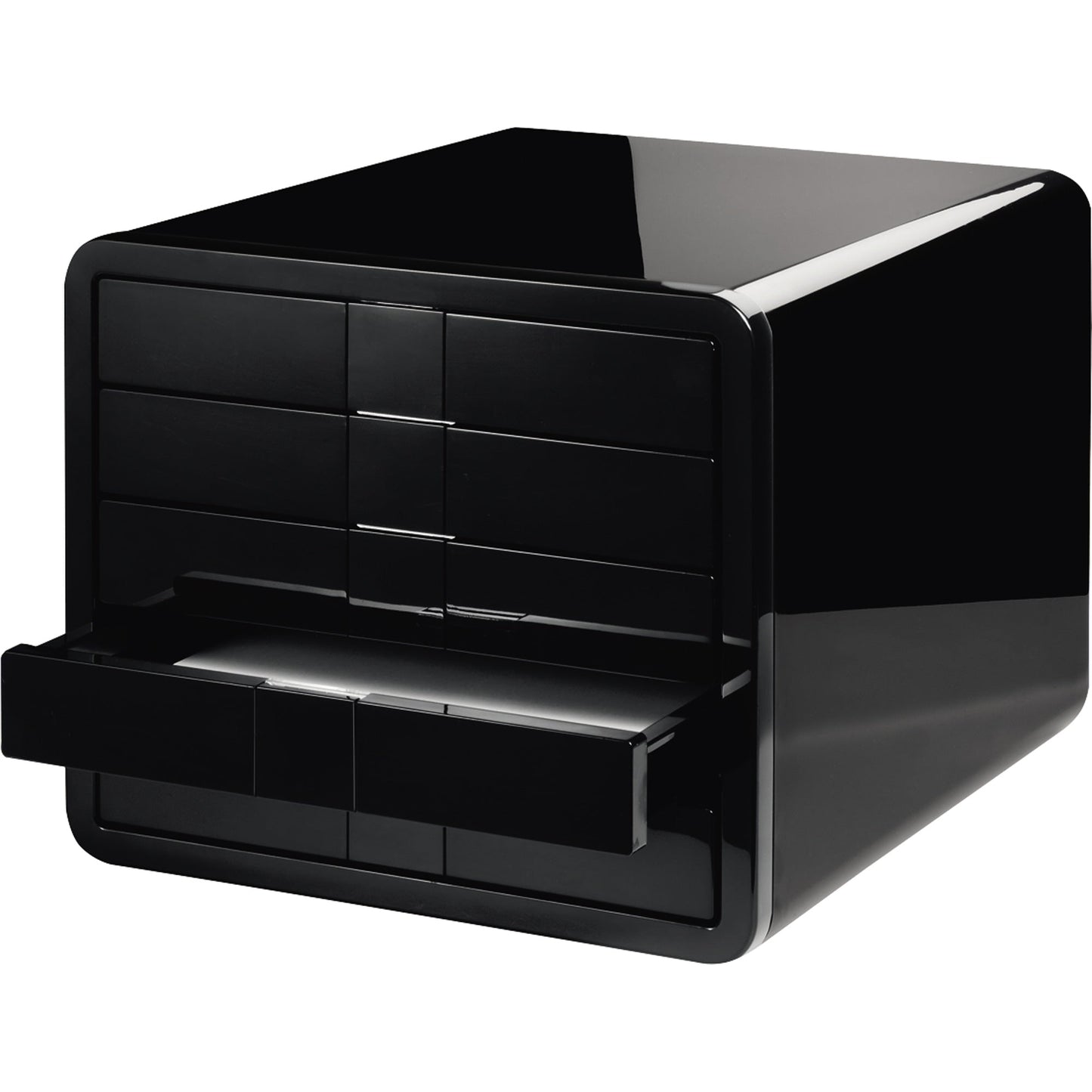 HAN Schubladenbox i-Box 5 Schubladen DIN A4, DIN C4 ABS Kunststoff Gehäusefarbe: schwarz Farbe der Schublade: schwarz
