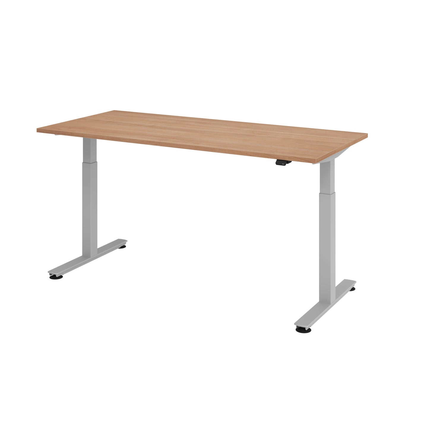Hammerbacher Schreibtisch Maße: 1.800 x 710-1.200 x 800 mm (B x H x T) Spanplatte nussbaum