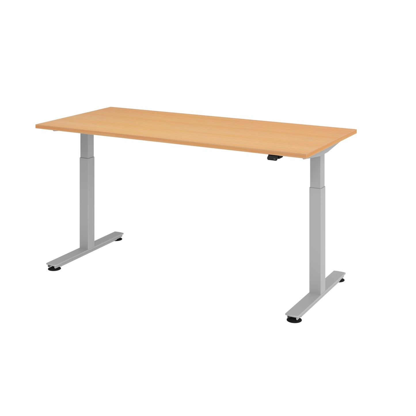 Hammerbacher Schreibtisch Maße: 1.800 x 710-1.200 x 800 mm (B x H x T) Spanplatte buche