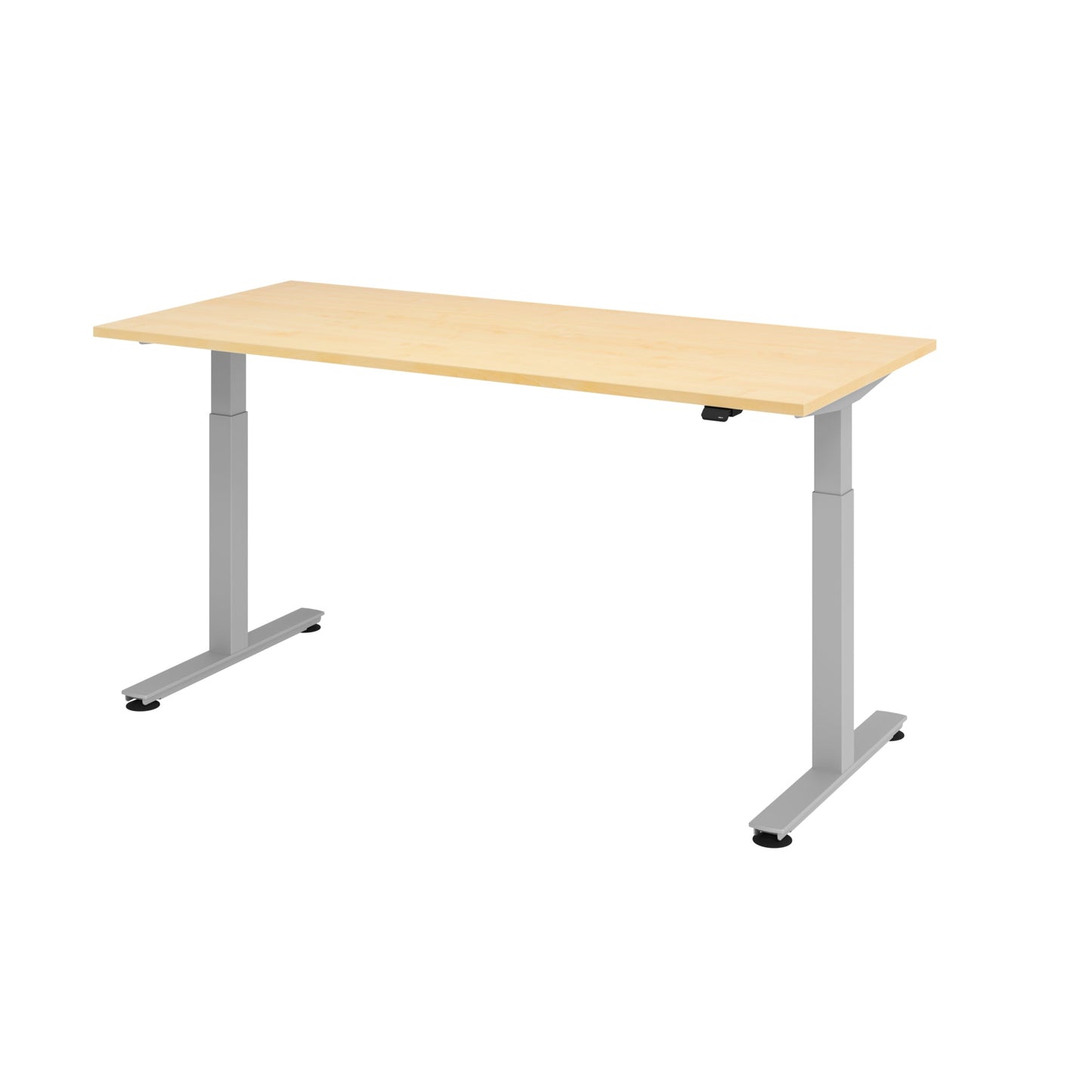 Hammerbacher Schreibtisch Maße: 1.800 x 710-1.200 x 800 mm (B x H x T) Spanplatte ahorn