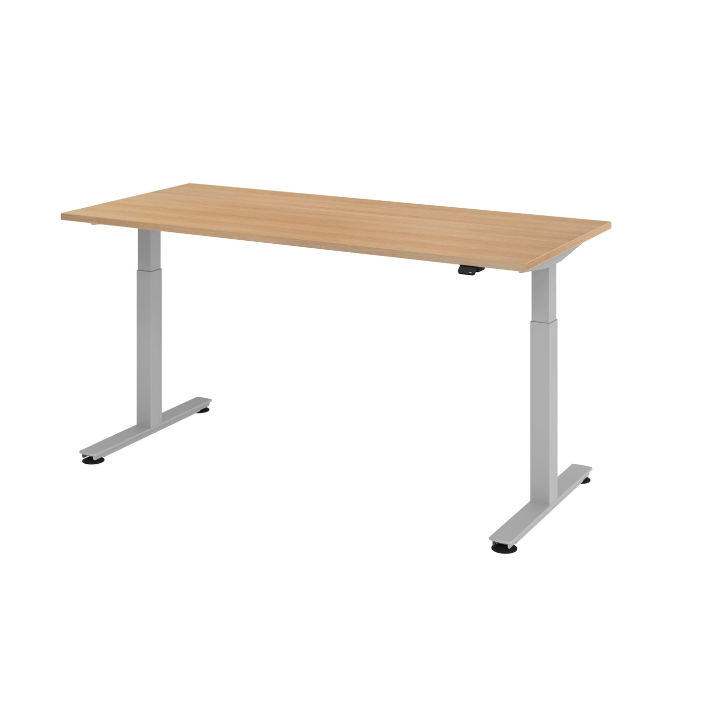 Hammerbacher Schreibtisch Maße: 1.800 x 710-1.200 x 800 mm (B x H x T) Spanplatte eiche