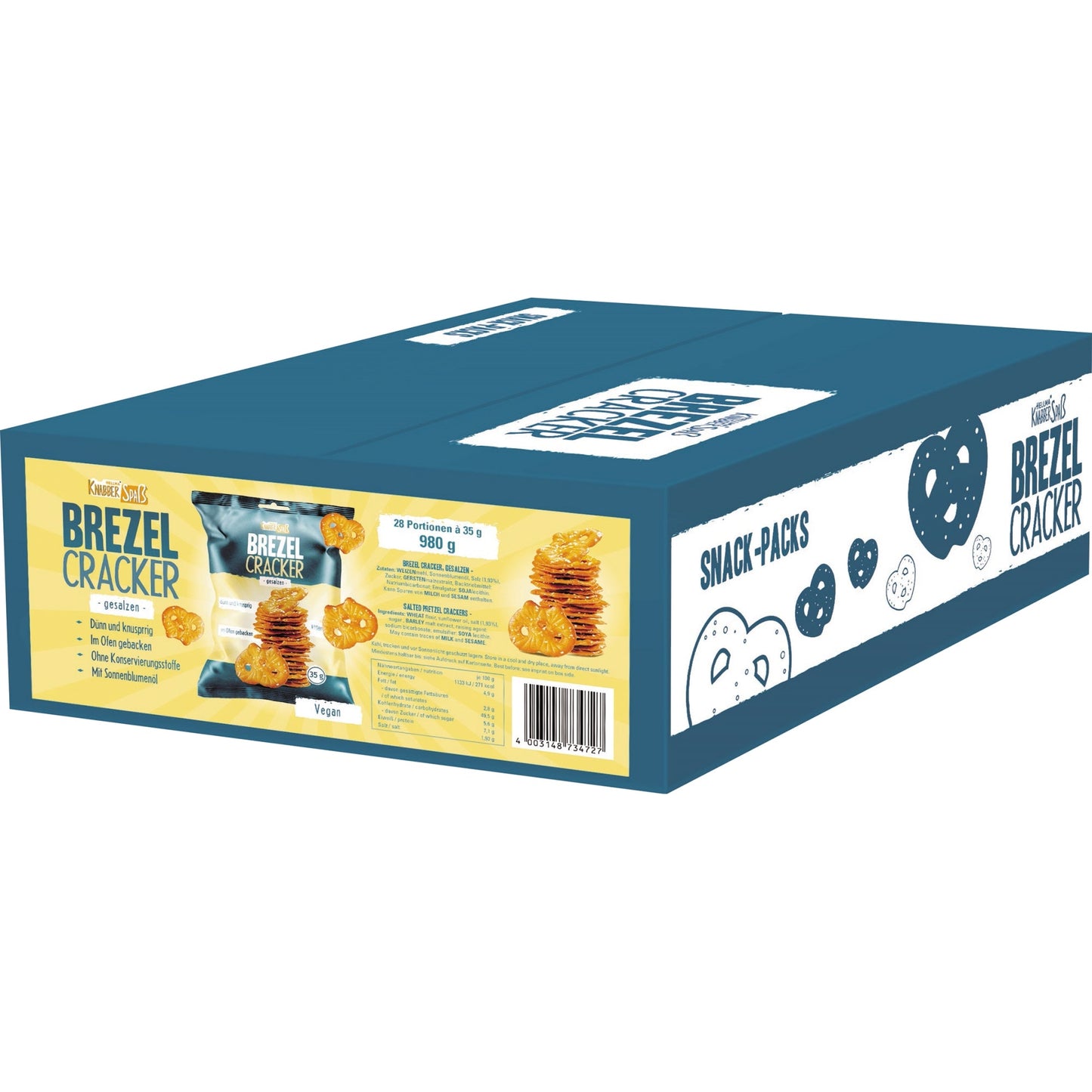 Gebäck Brezel Cracker 28 x 35 g/Pack.
