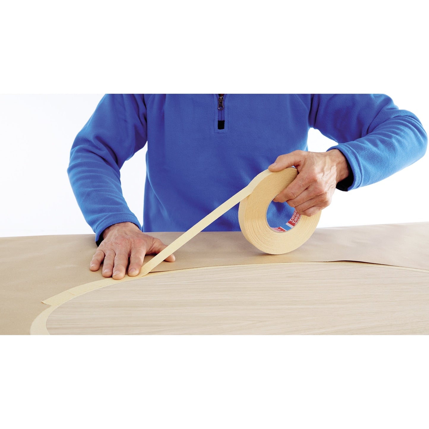 tesa® Kreppband tesakrepp® Kurvenabdeckband Innenbereich 19 mm x 50 m (B x L) Papier hellbraun