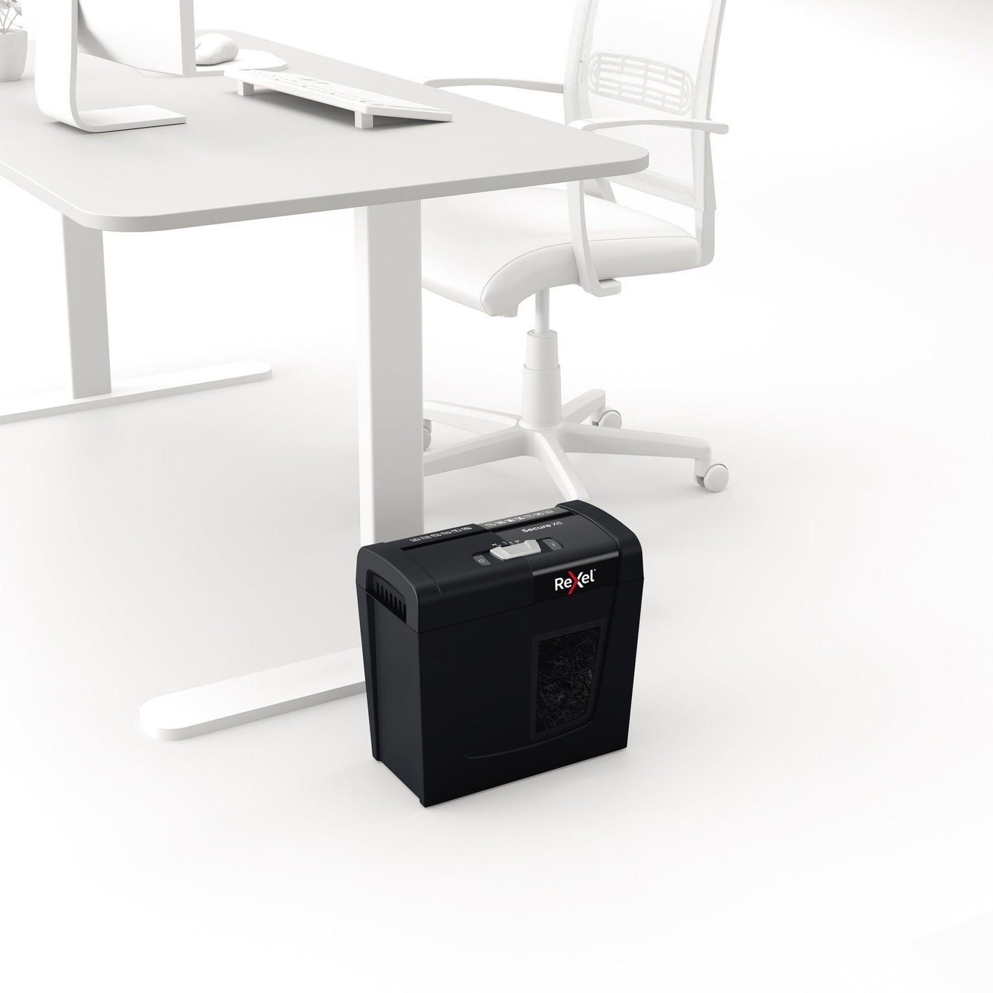 Rexel® Aktenvernichter Secure X6 P-4 Papier, Heftklammern, Büroklammern Partikelschnitt schwarz