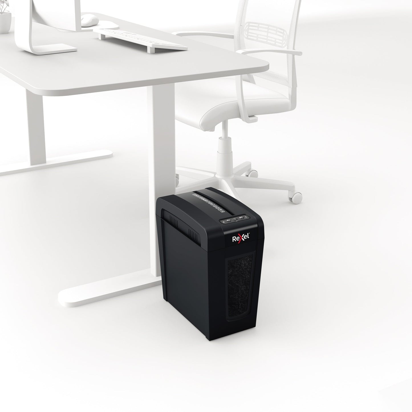 Rexel® Aktenvernichter Securl X8-SL Slimline Whisper-Shred T P-4 Papier, Heftklammern, Büroklammern Partikelschnitt schwarz