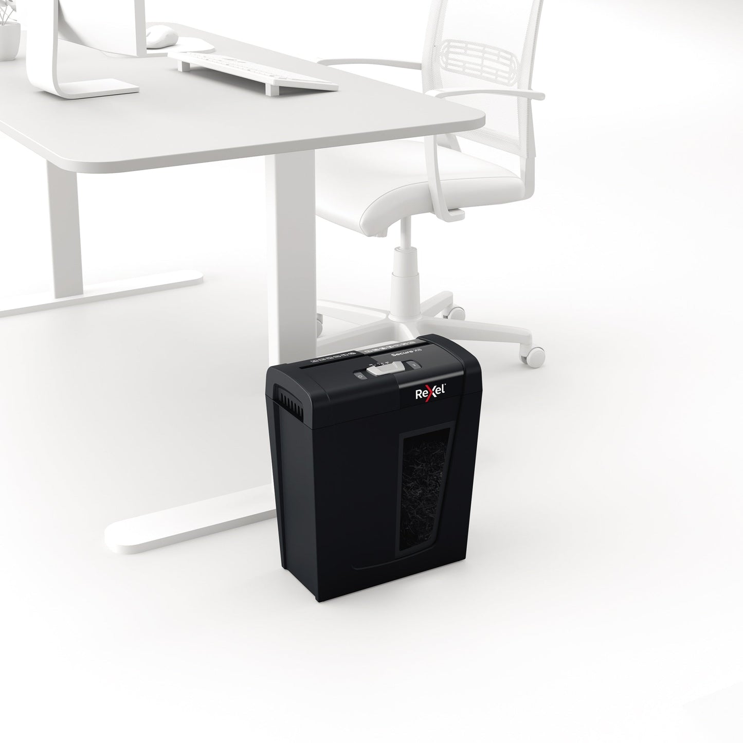 Rexel® Aktenvernichter Secure X8 P-4 Papier, Heftklammern, Büroklammern Partikelschnitt schwarz