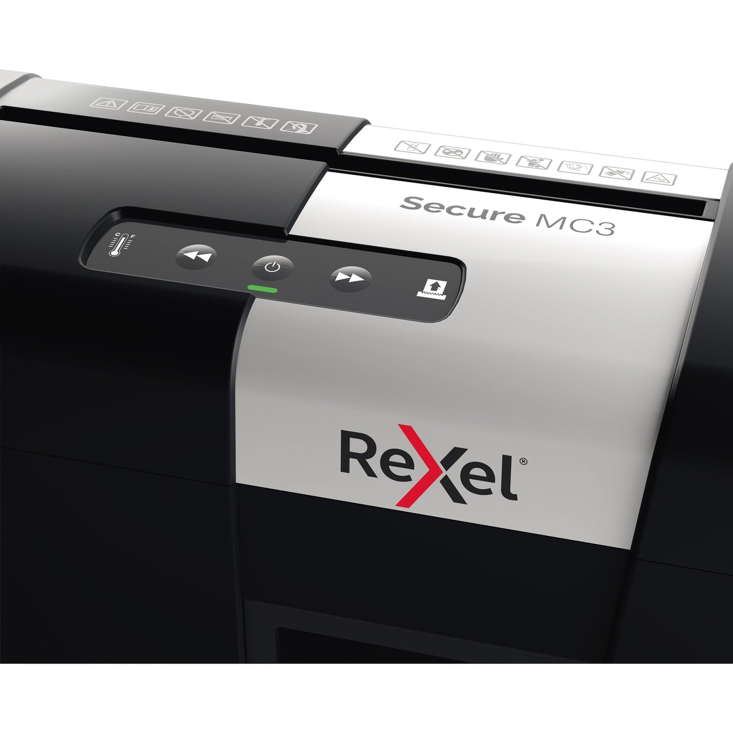Rexel® Aktenvernichter Secure MC3 Whisper-ShredT P-5 Papier, Heftklammern, Büroklammern Partikelschnitt schwarz