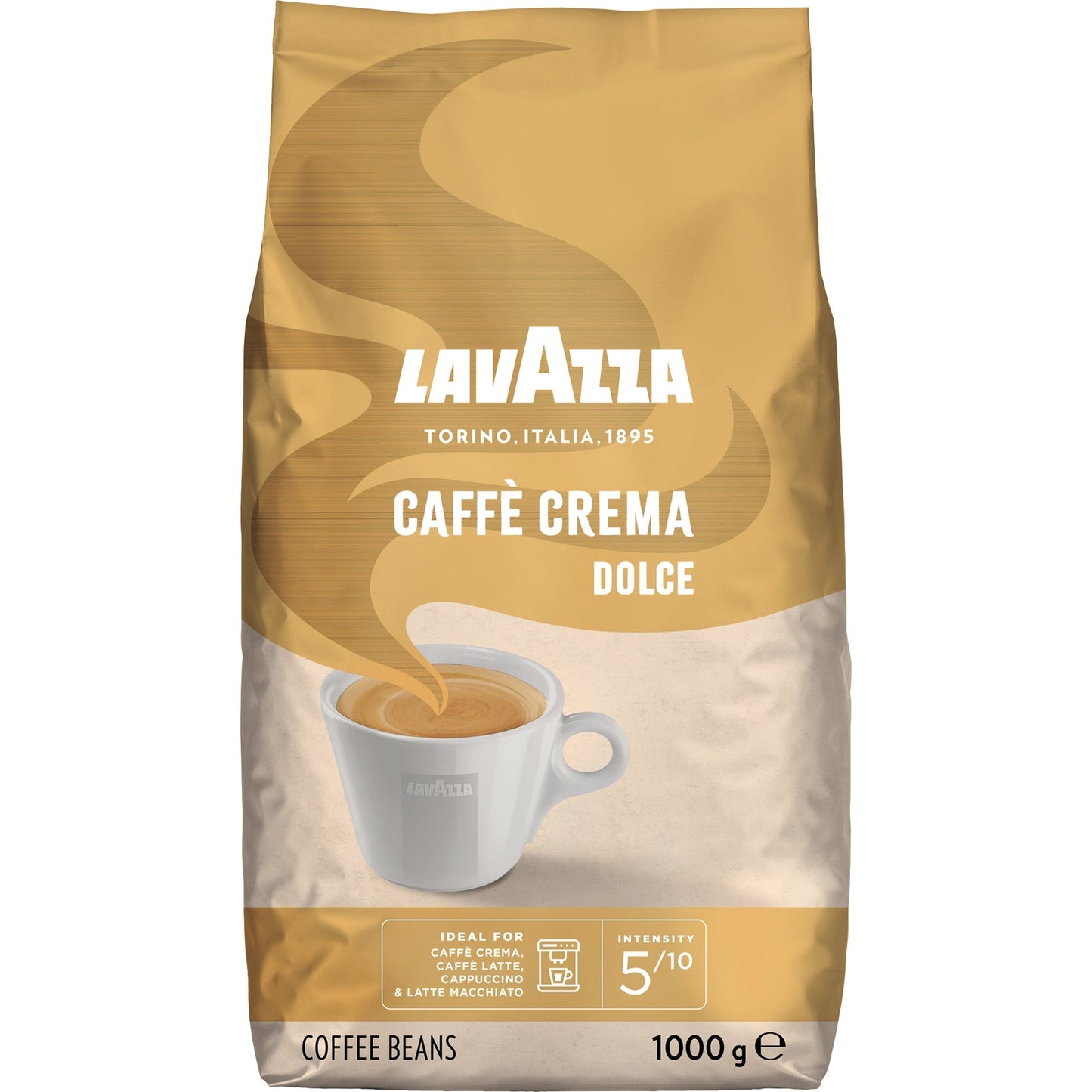 Lavazza Kaffee Crema Dolce mild ganze Bohne 1.000 g/Pack.