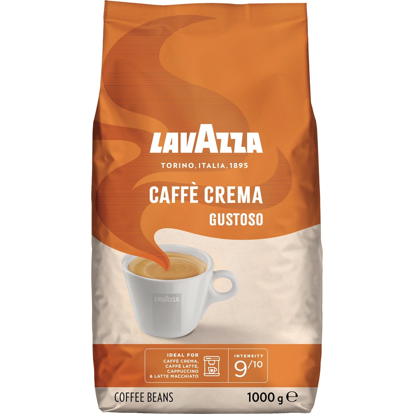 Lavazza Kaffee Crema Gustoso kräftig ganze Bohne 1.000 g/Pack.