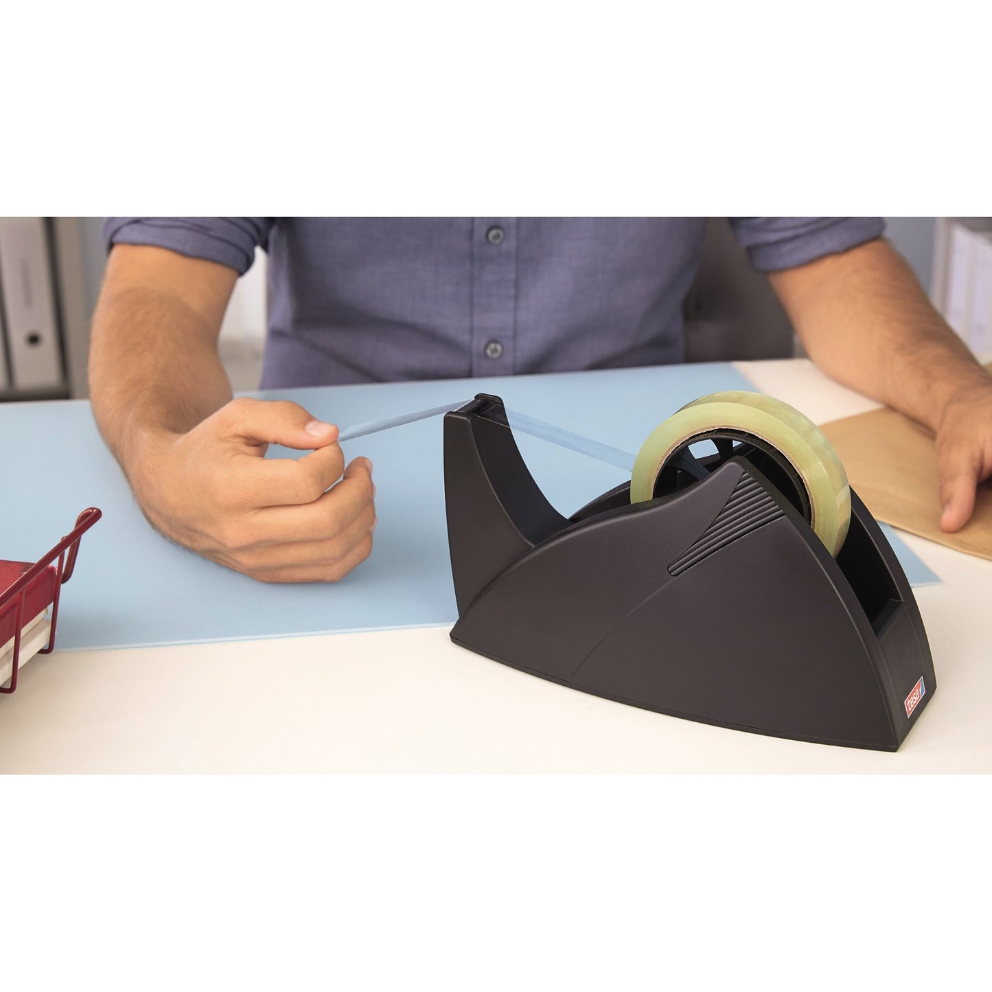 tesa® Tischabroller Easy Cut® Professional 25 mm x 66 m (B x L) schwarz