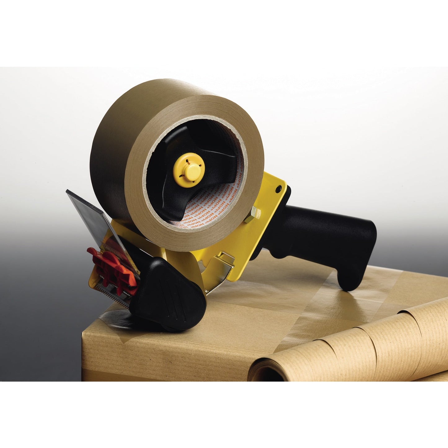 NOPI® Packbandabroller Metall/Kunststoff schwarz/gelb