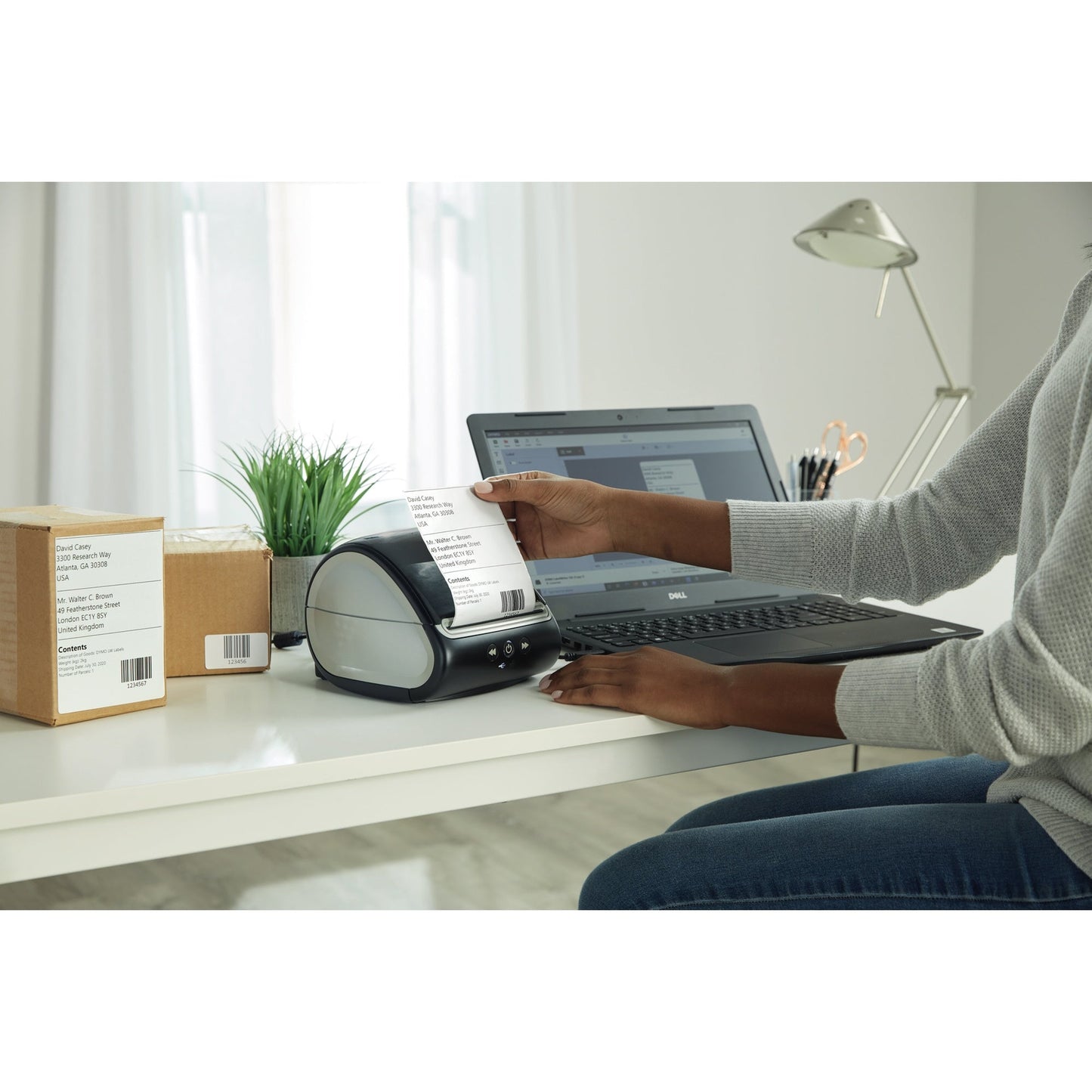 DYMO® Etikettendrucker LabelWriterT 5XL 53 Etik./Min. USB-A, LAN inkl. 20 Starter-Etiketten (104 x 159 mm), Netzkabel, Netzteil, USB-Kabel, Kurzanleitung